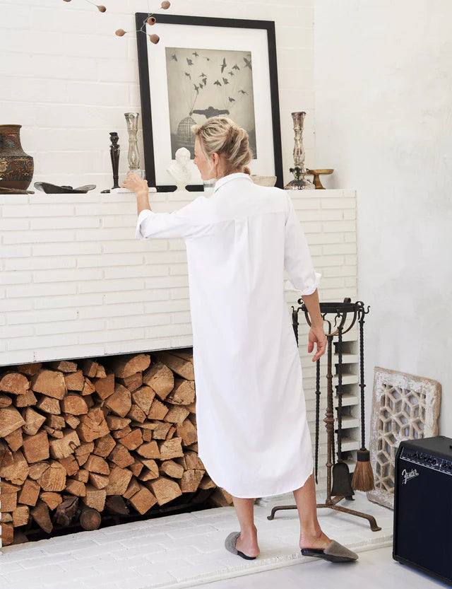 RORY SHIRT DRESS DENIM WHITE