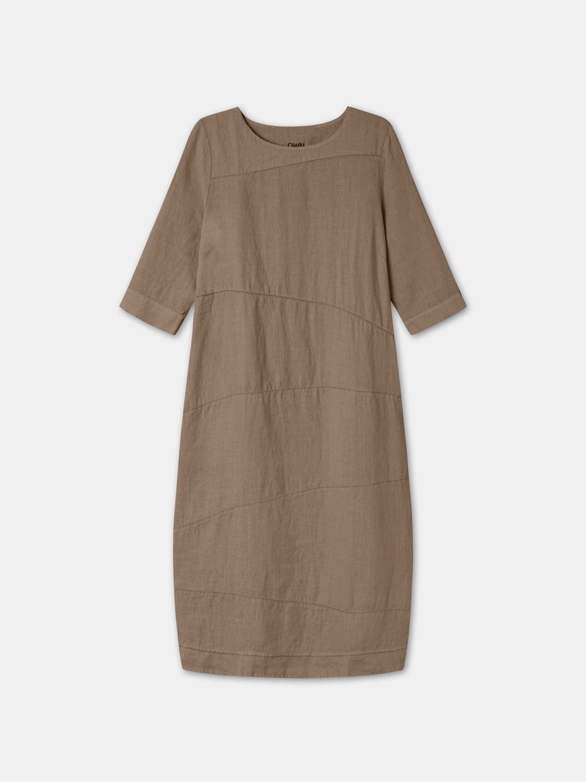 LINEN DRESS LONG BARK
