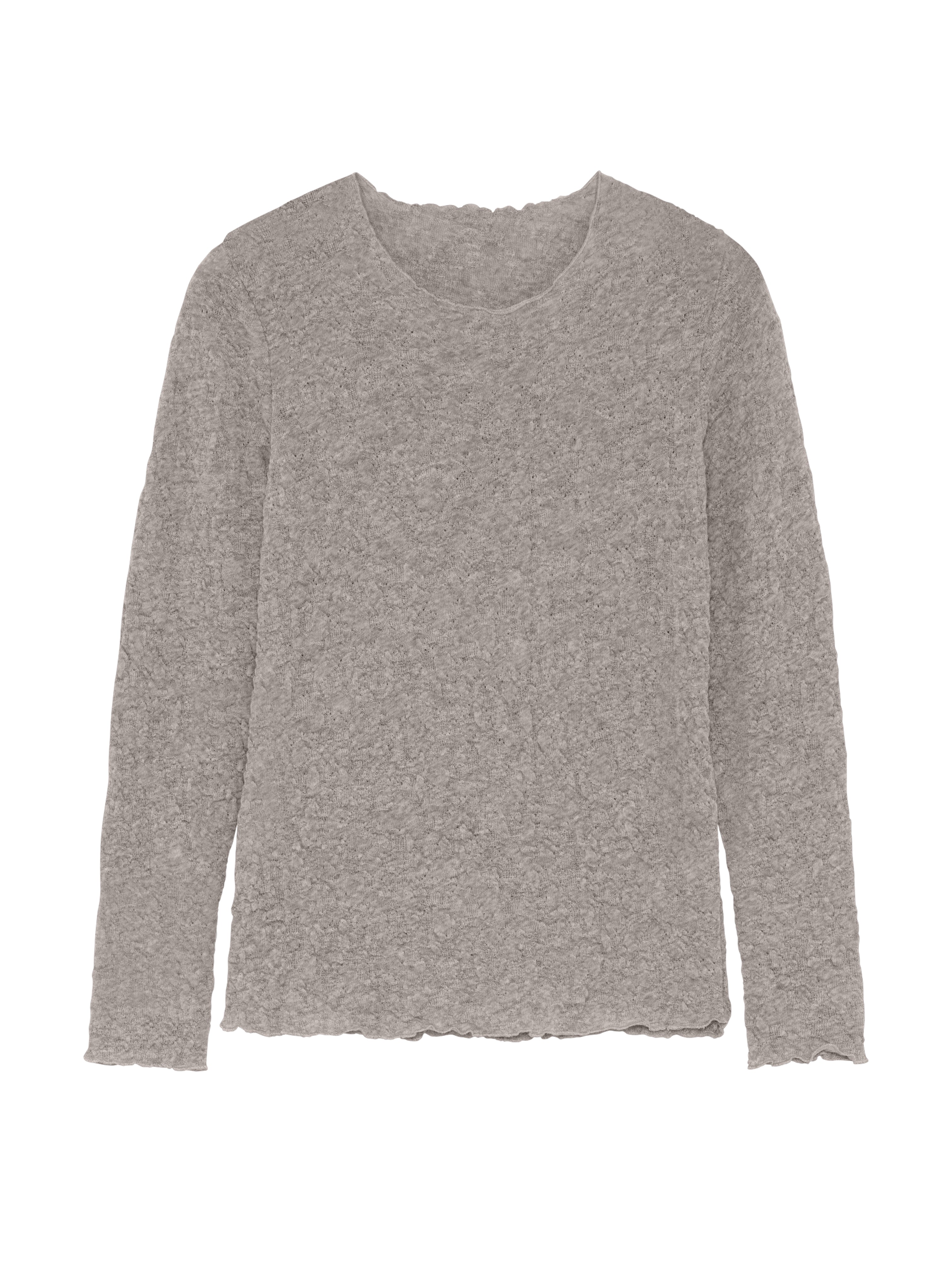 BUBBLE WOOL CREW L/S ELEPHANT MELANGE