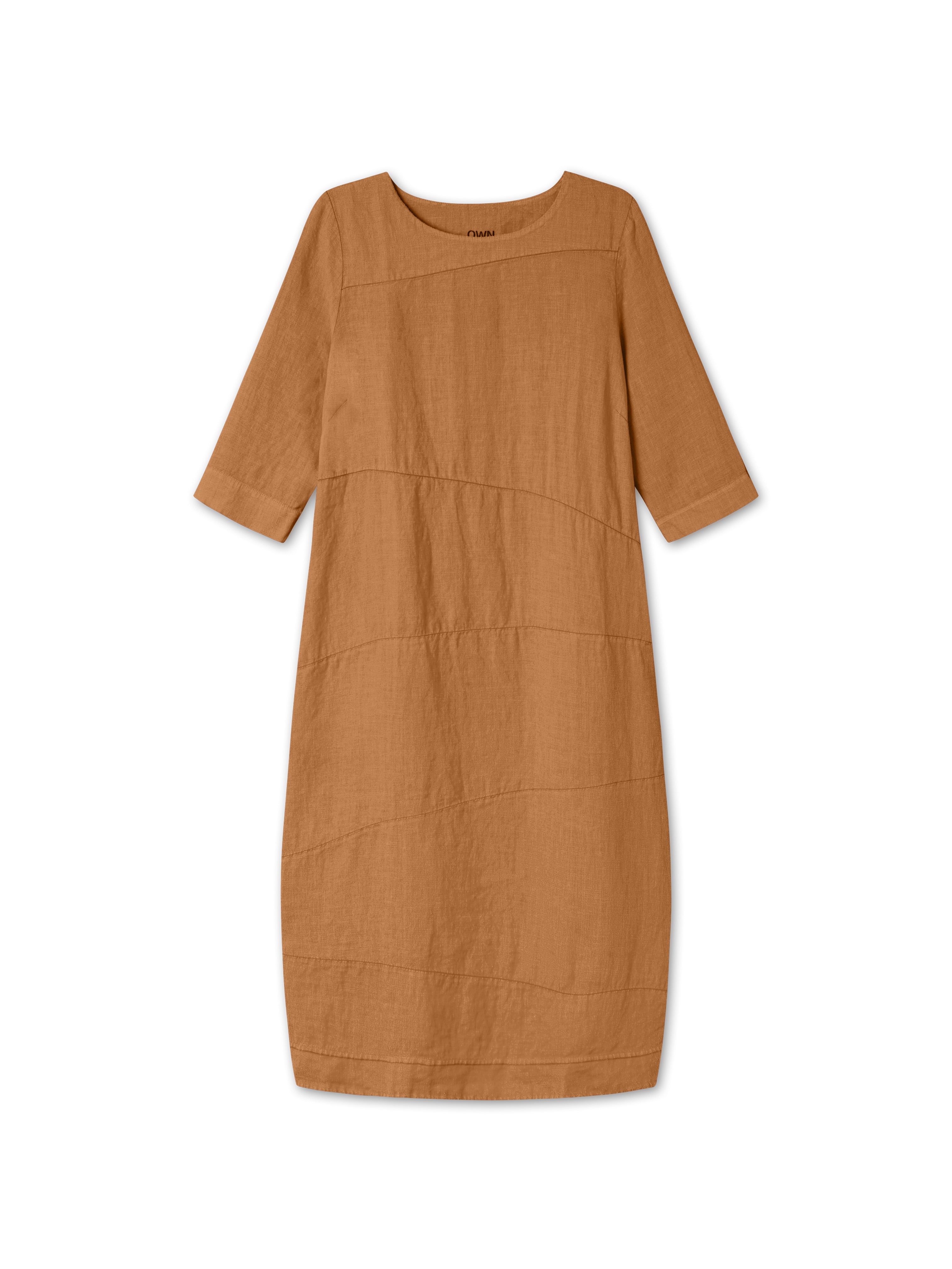 LINEN DRESS PECAN
