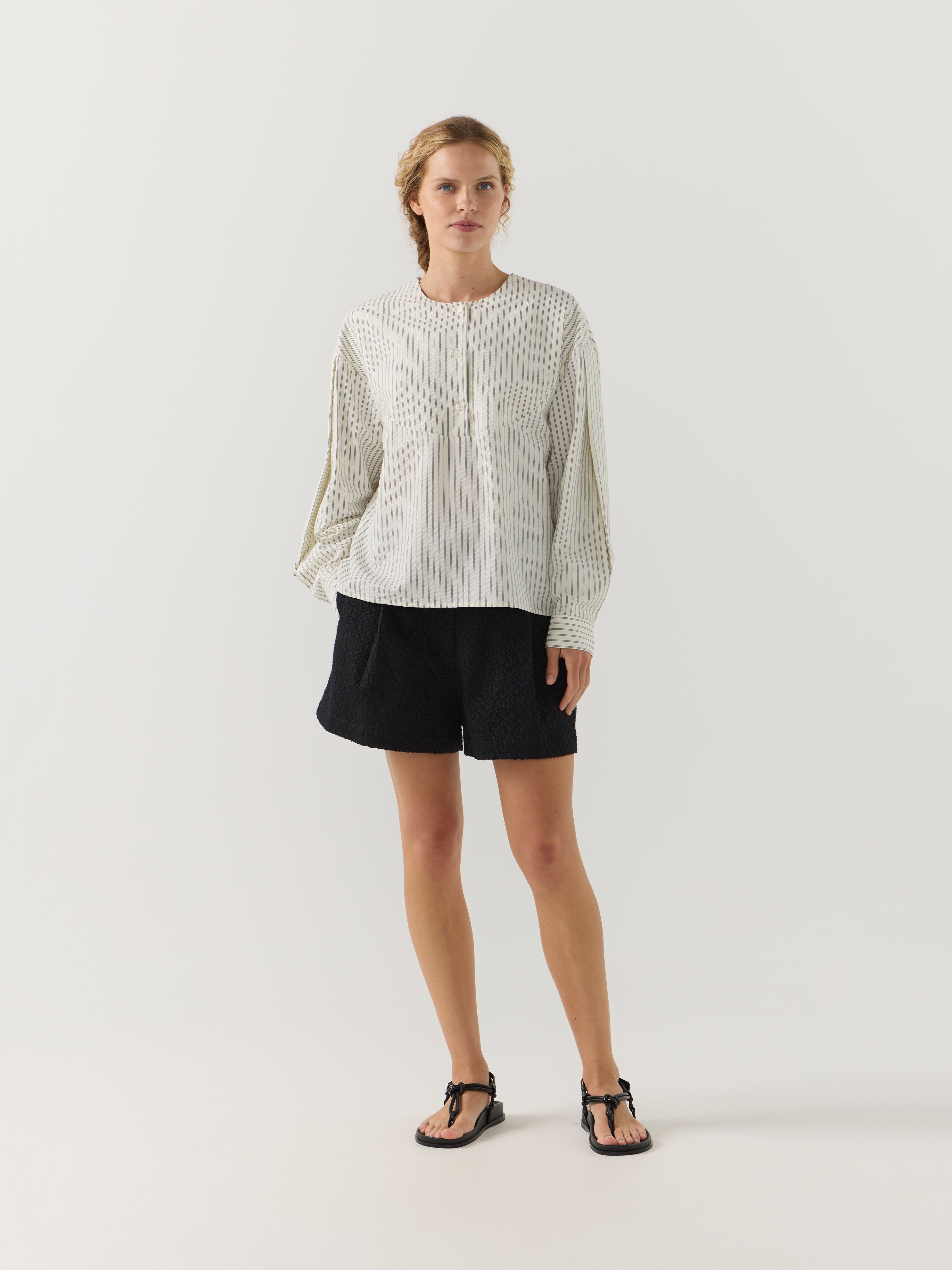 EDEN SHIRT BASIL STRIPE SEERSUCKER