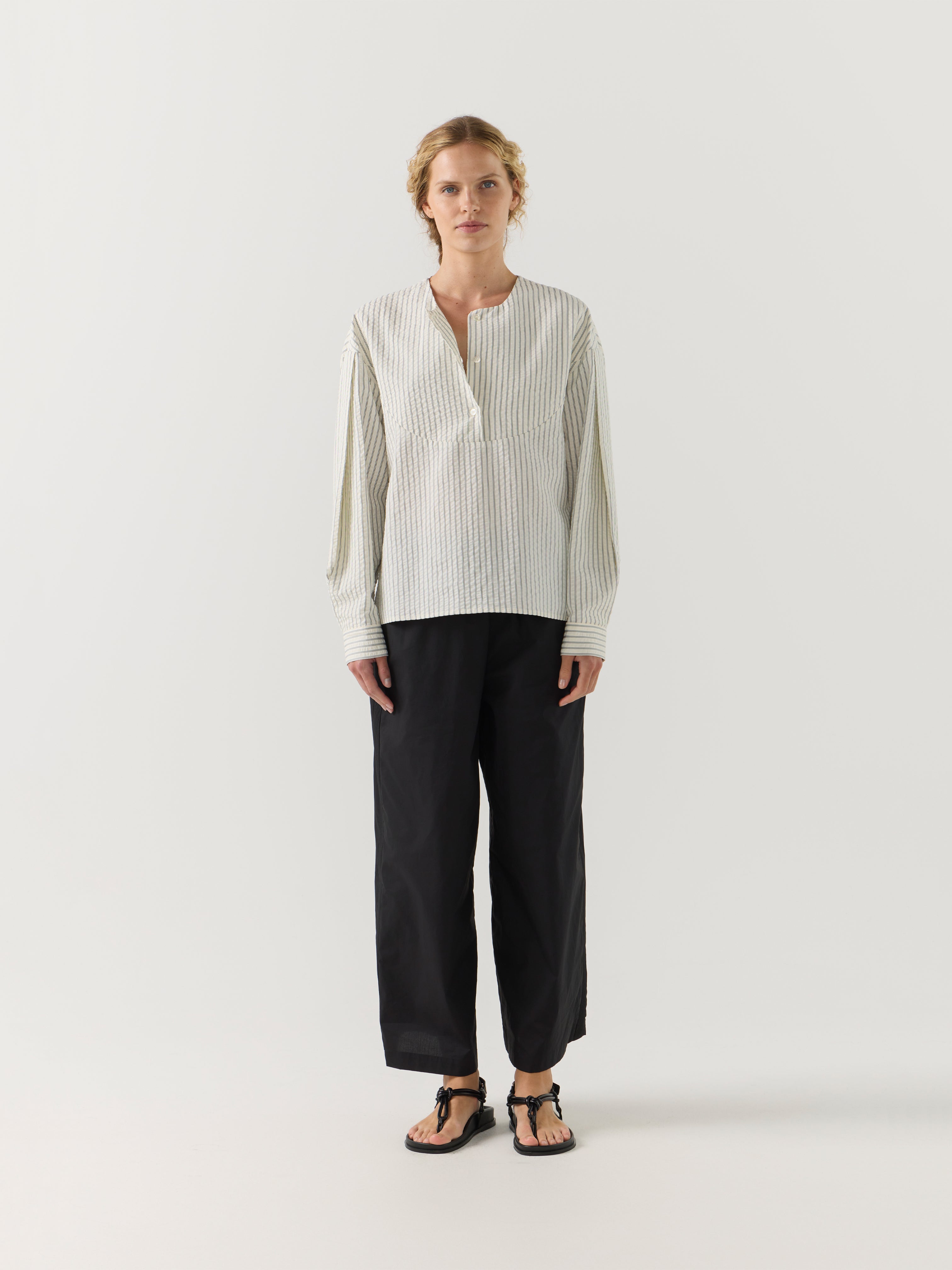 EDEN SHIRT BASIL STRIPE SEERSUCKER