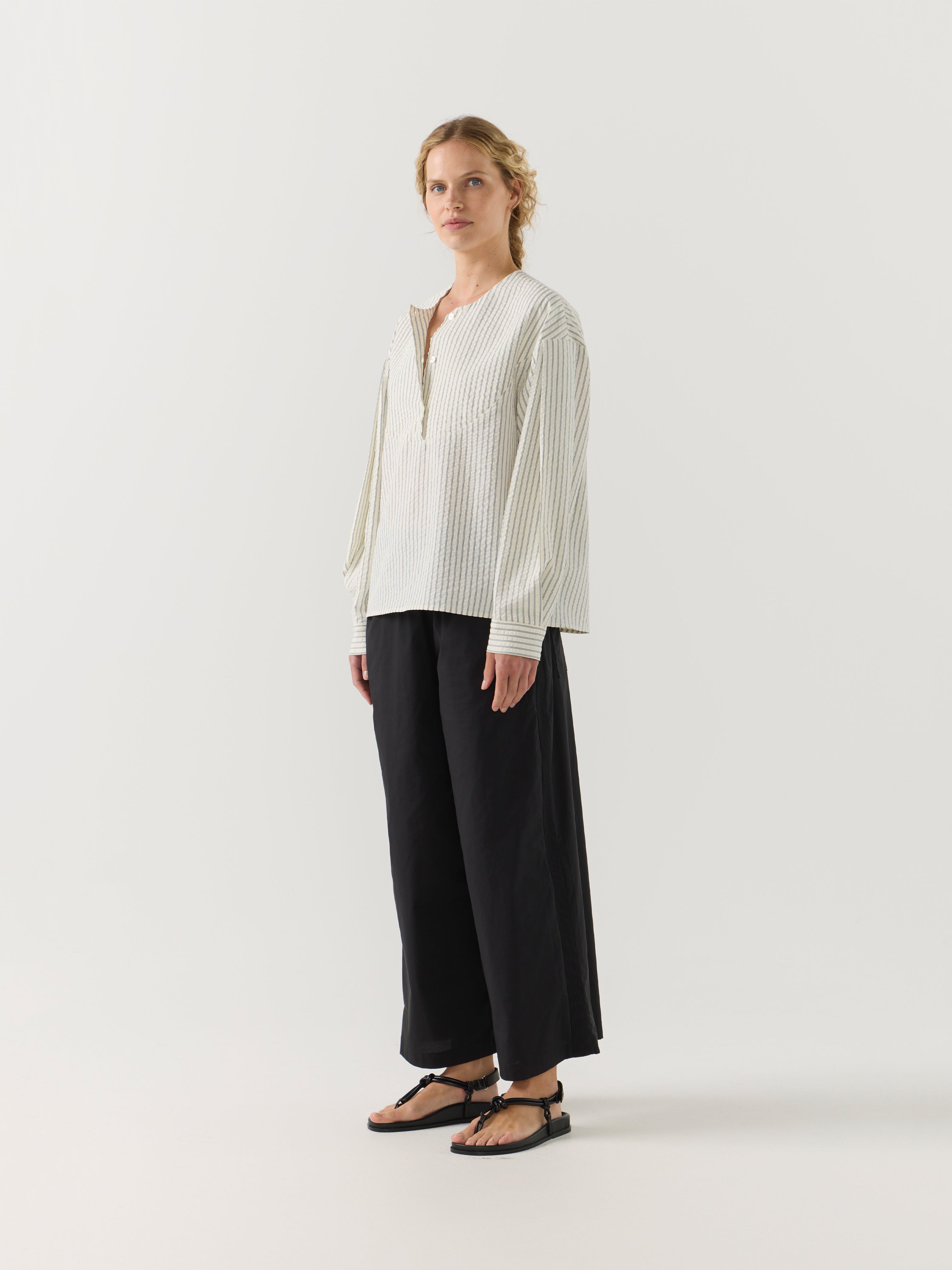 EDEN SHIRT BASIL STRIPE SEERSUCKER