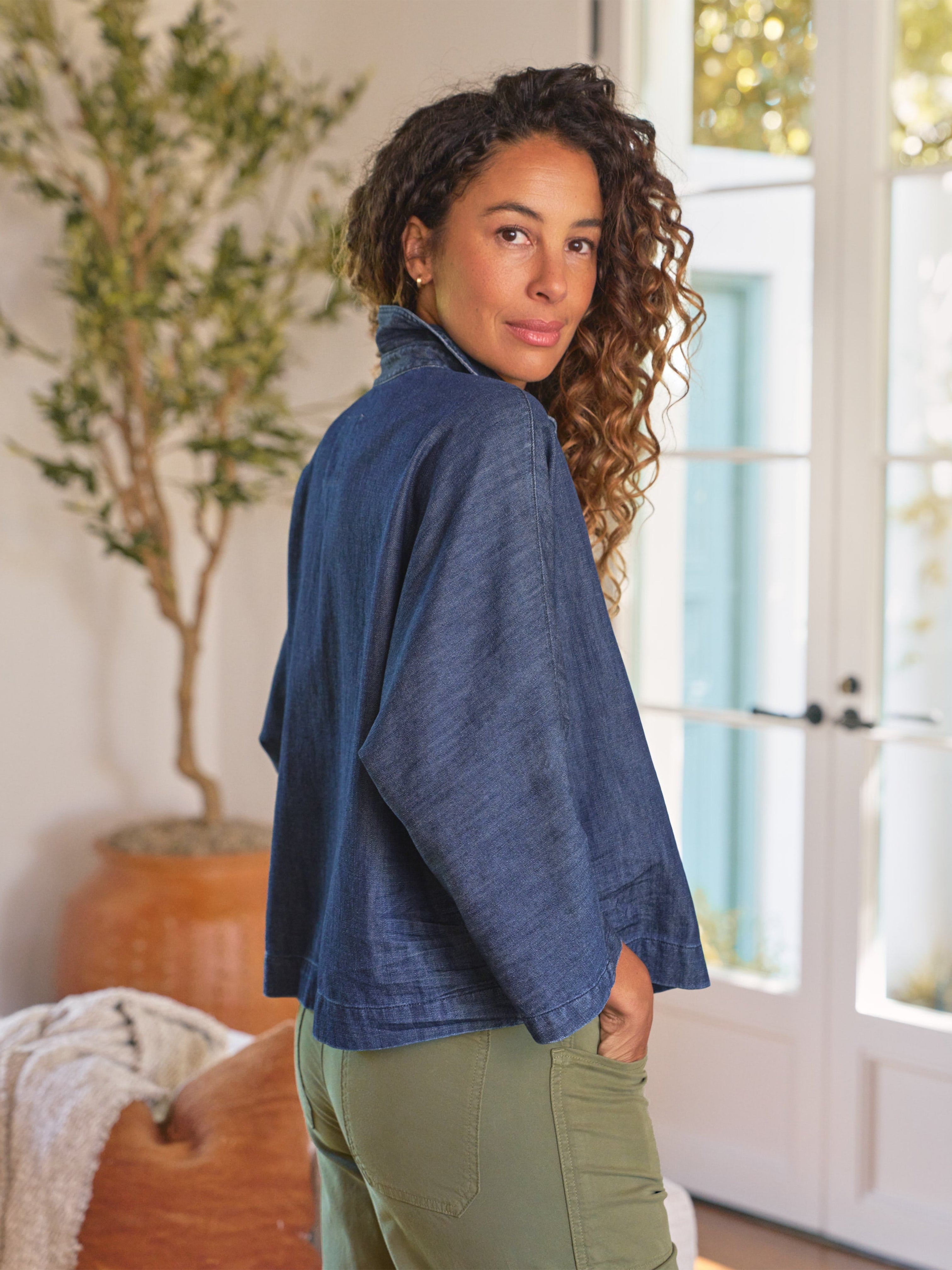 GABI POPOVER SHIRT DENIM VINTAGE WASH