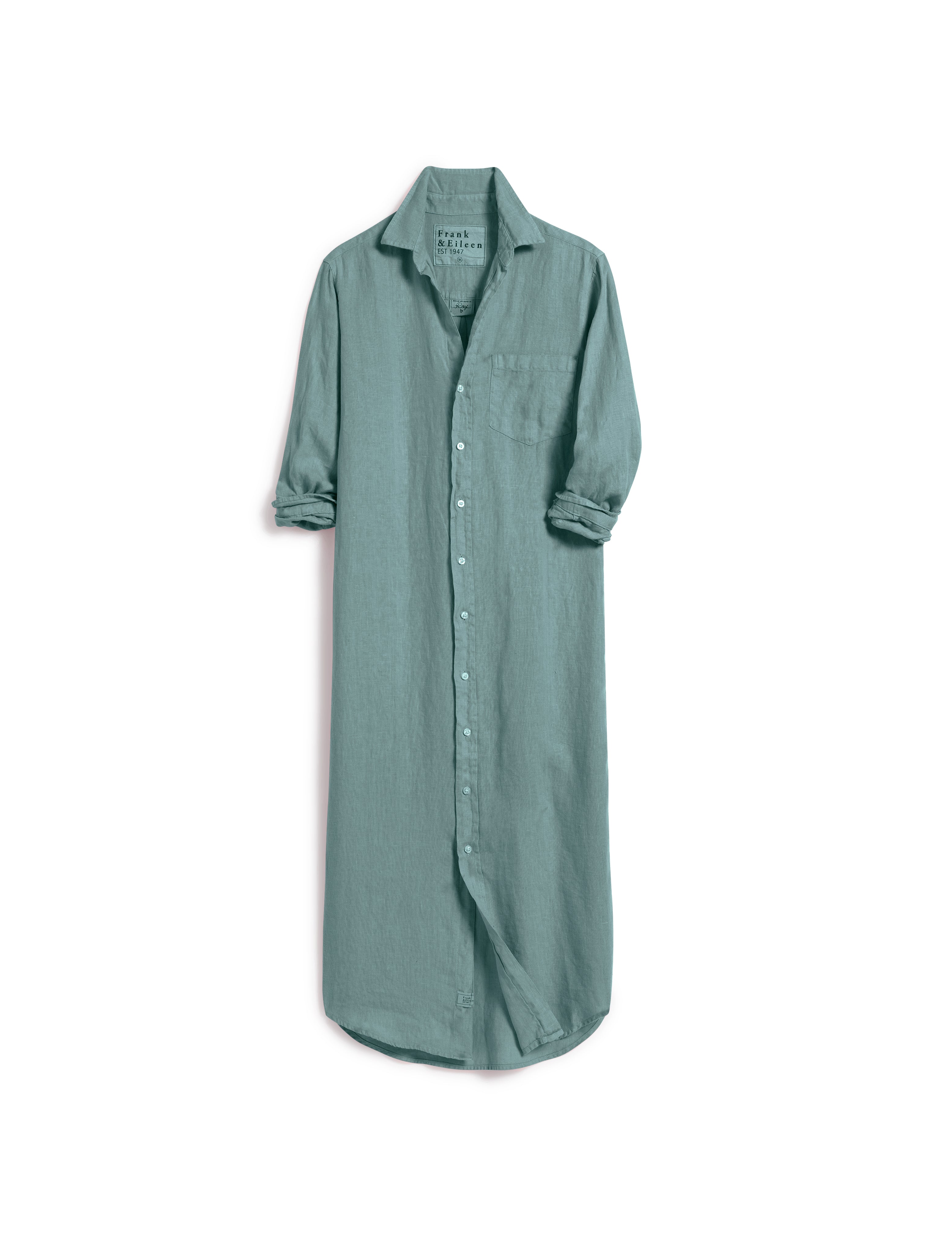 RORY SHIRT DRESS LINEN EUCALYPTUS