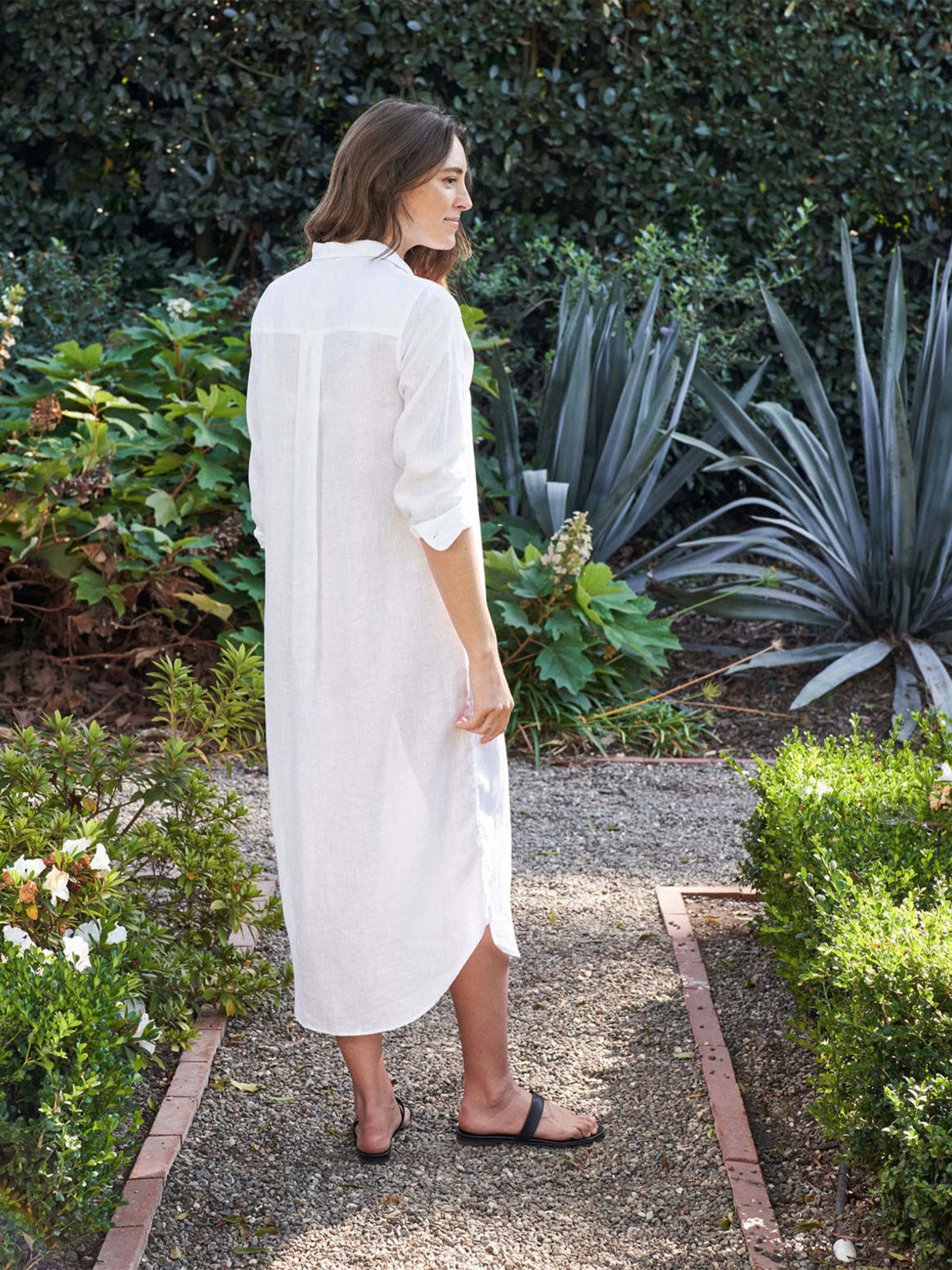RORY DRESS LINEN WHITE