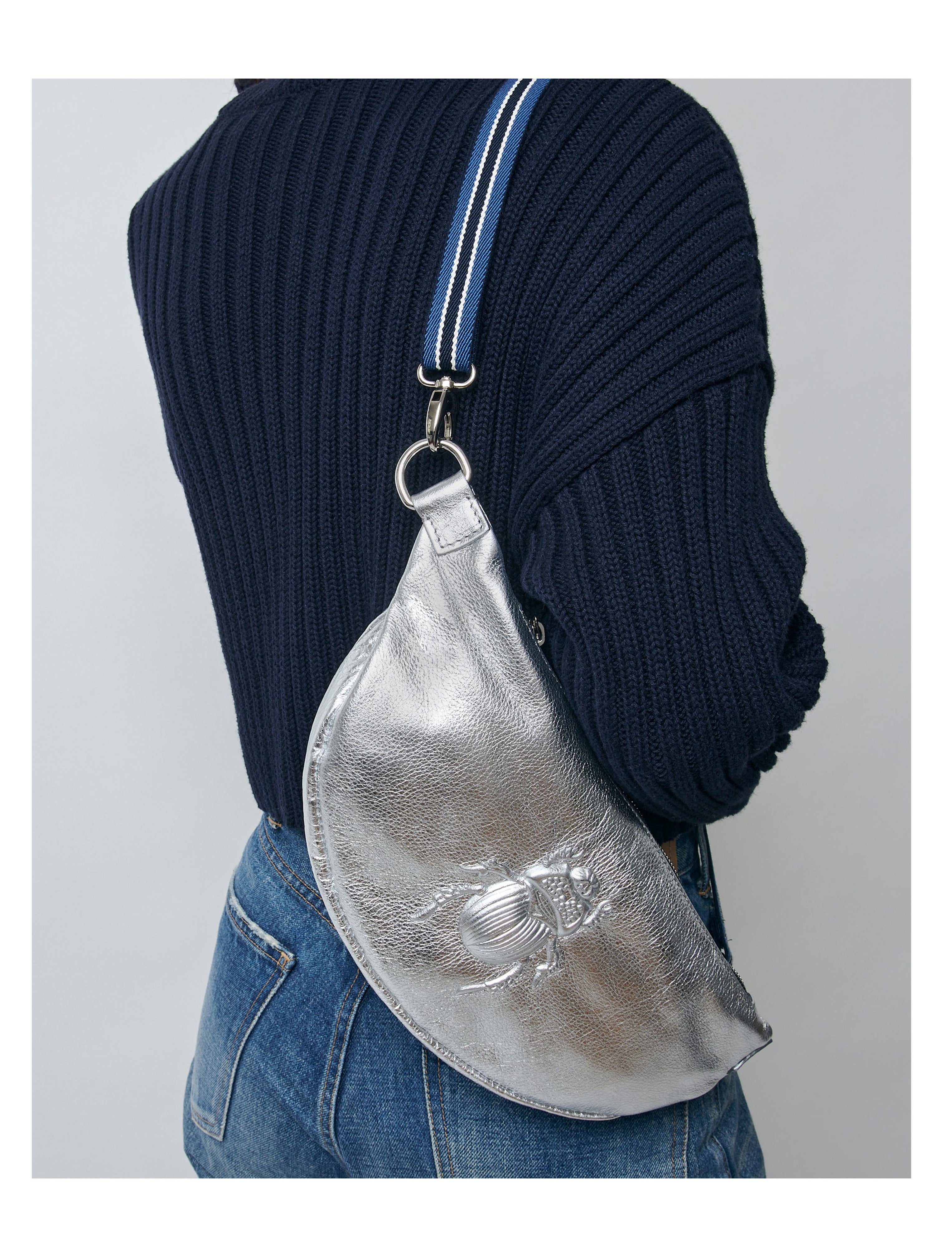 SCARAB BELT BAG SILVER small + medium
