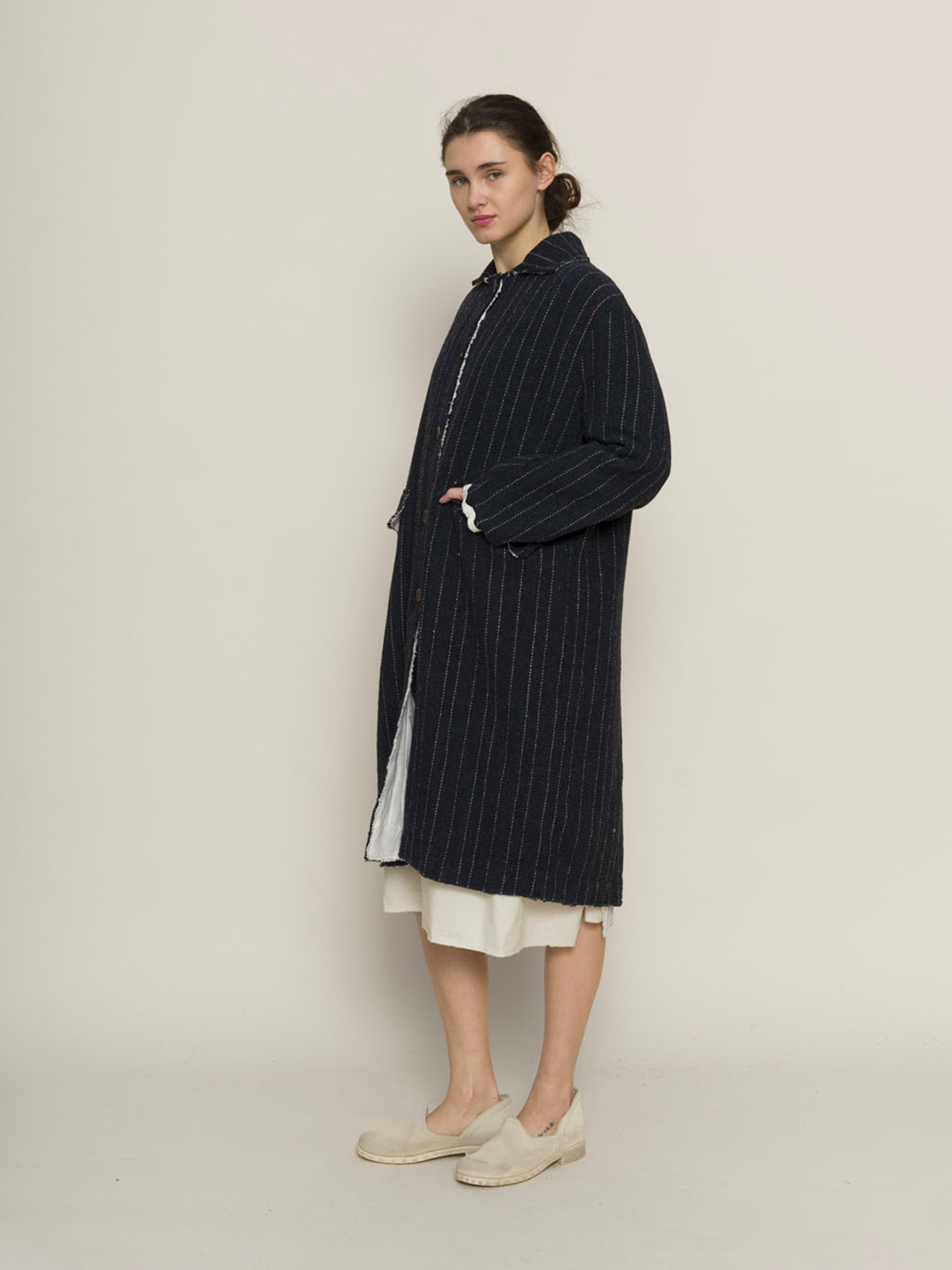 MABEL COAT NAVY STRIPE
