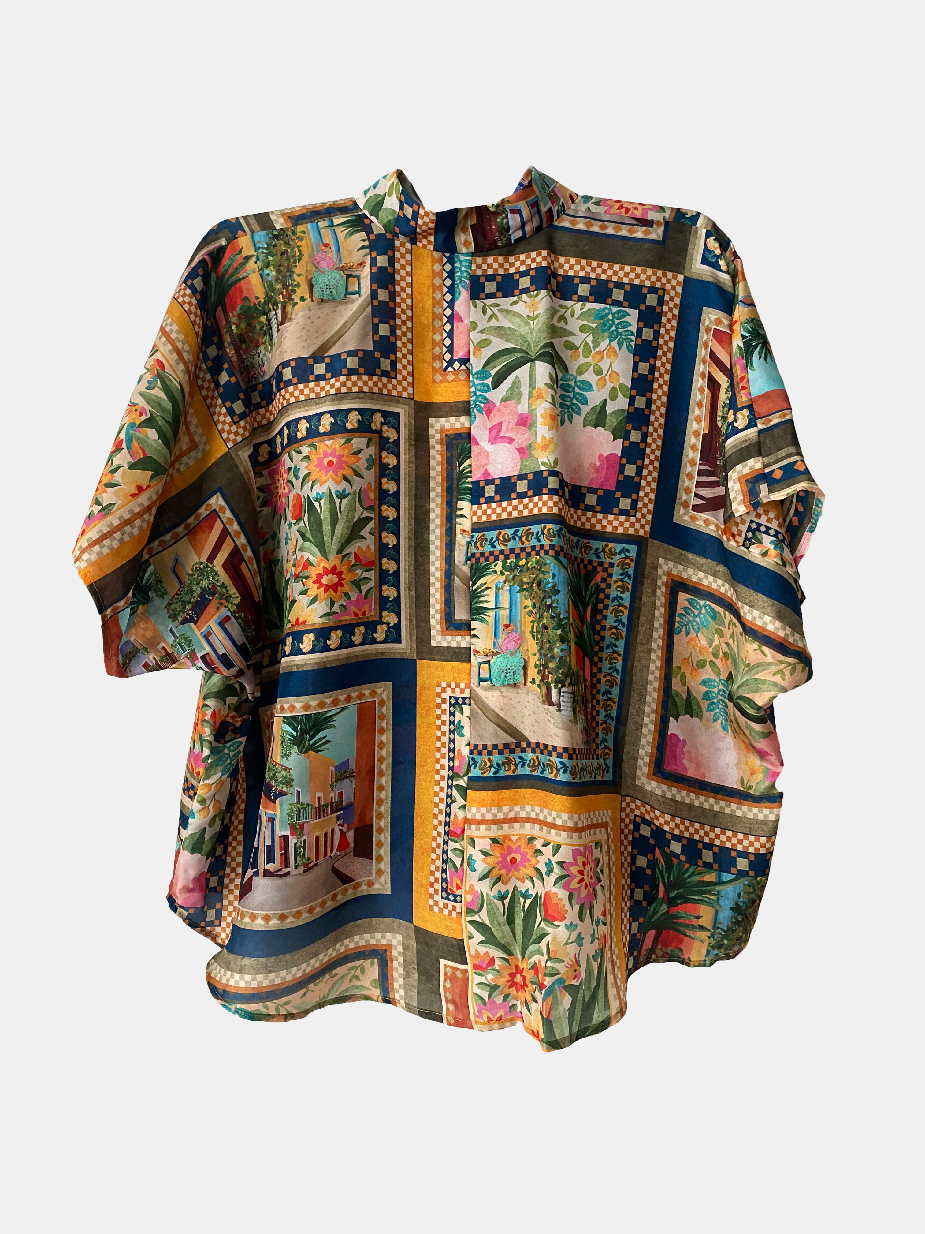BROOKLYN SILK SHIRT MULTICOLOUR GREEN