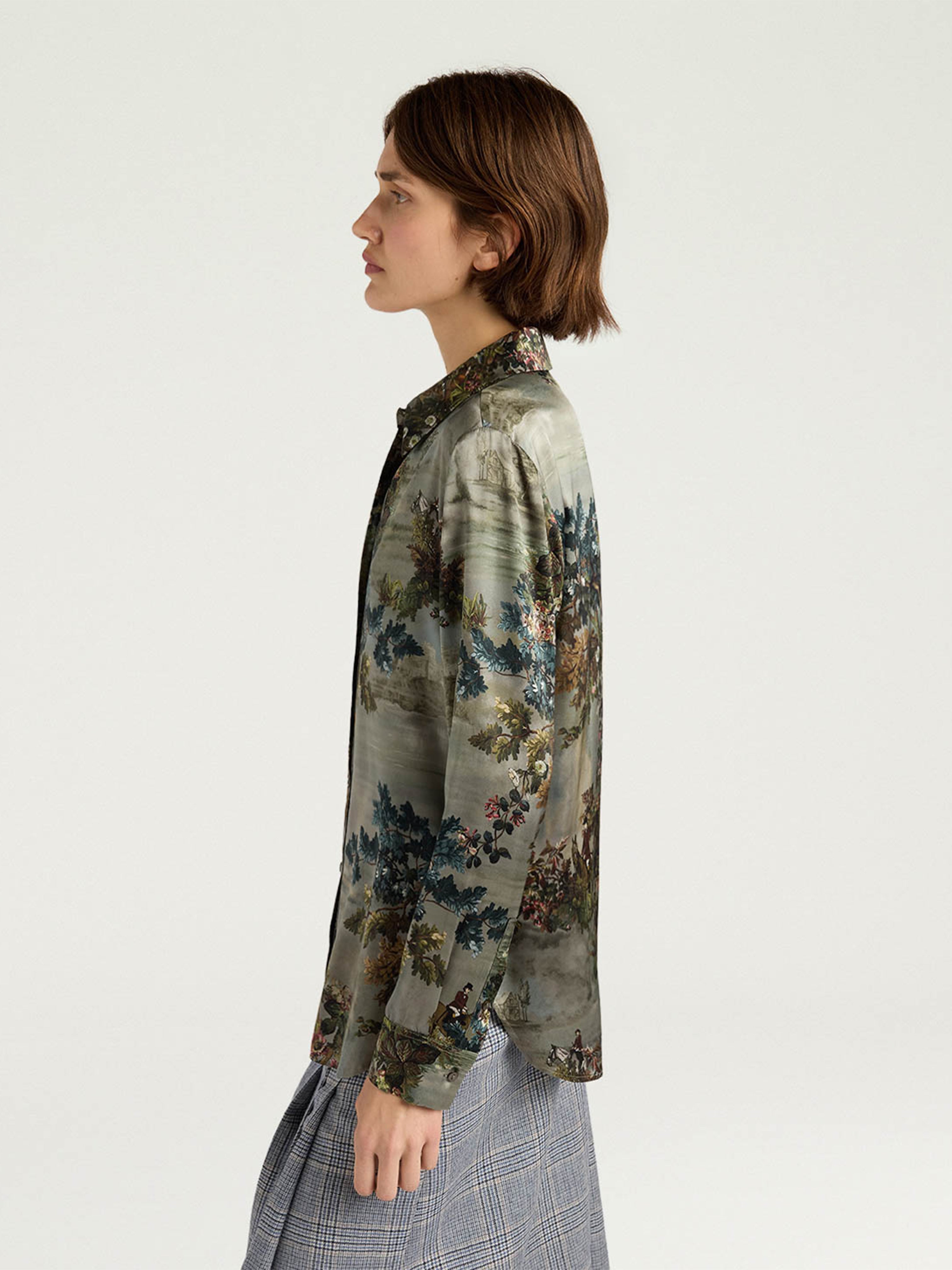 CORA SHIRT MULTICOLOUR MUD / FANGO