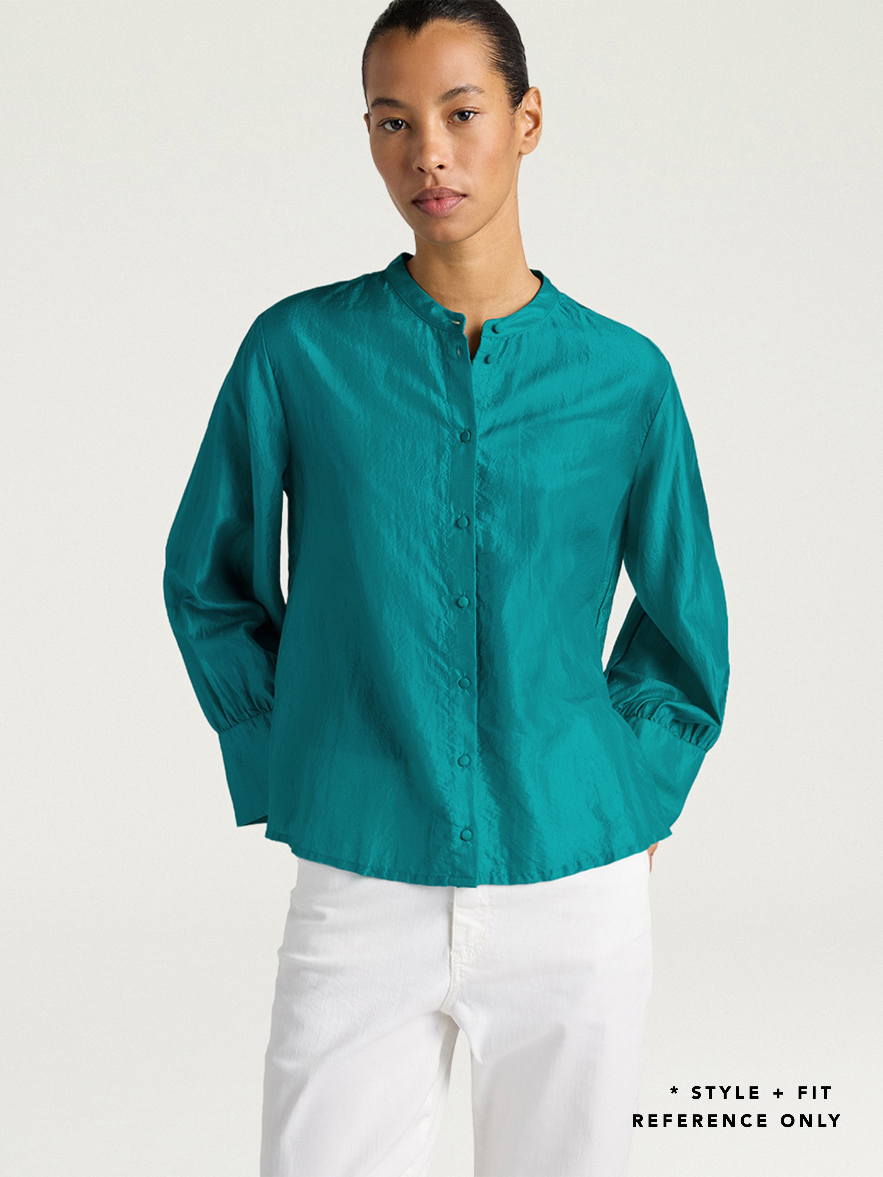 FRANKLIN SILK SHIRT NAVY