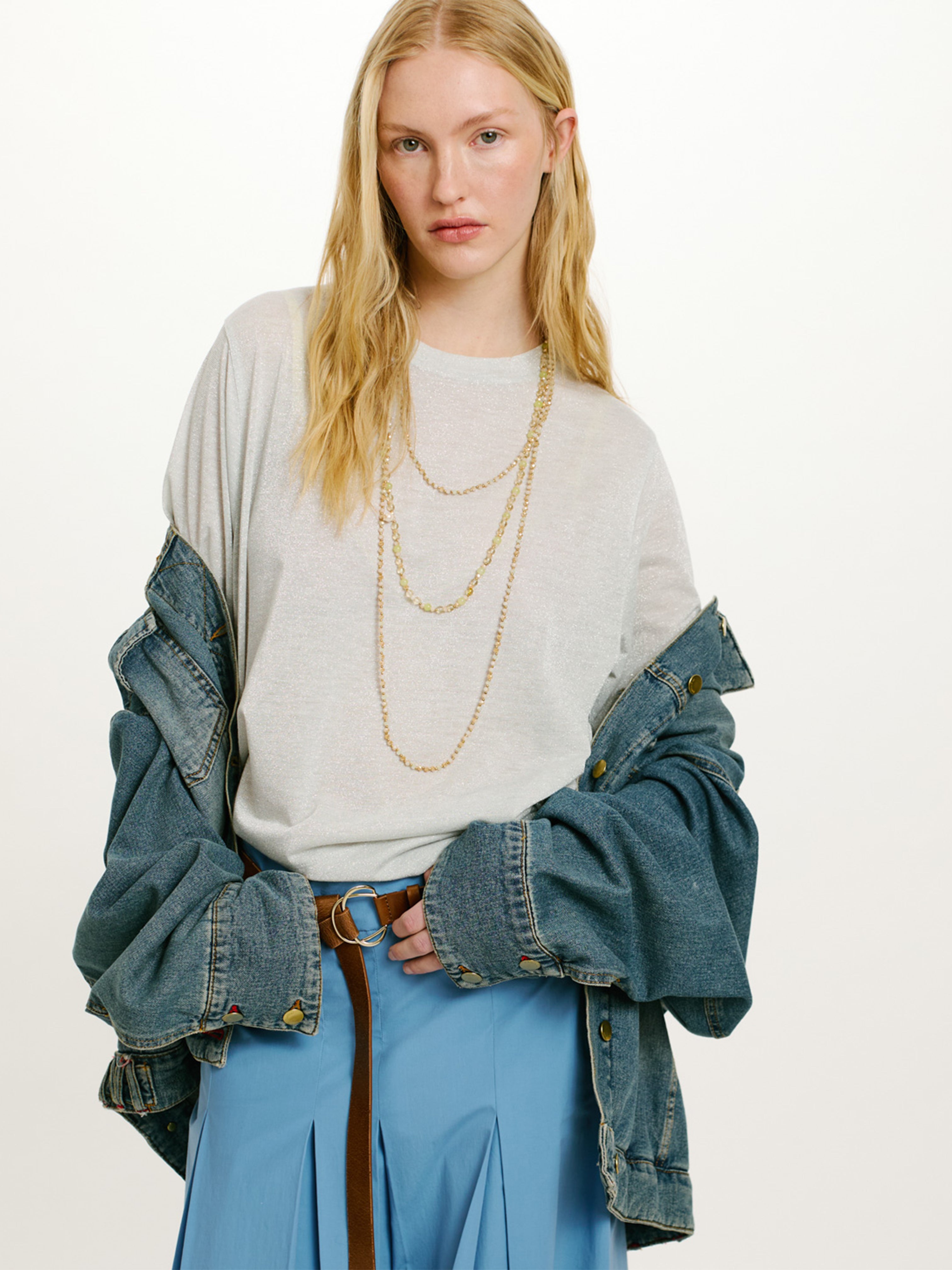 IORA LUREX TEE PLATINUM