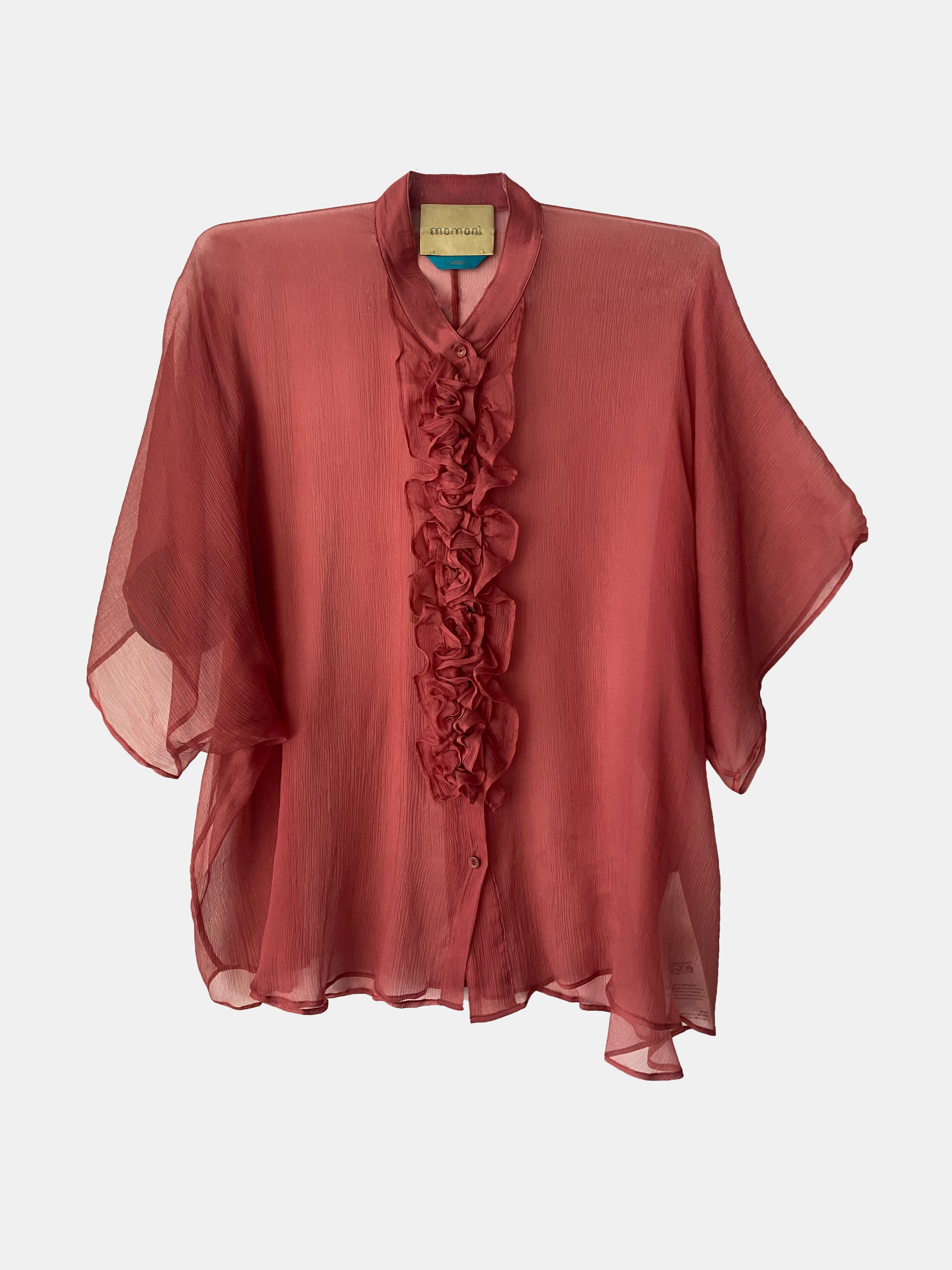 ITAU FRILL SHIRT ORANGE