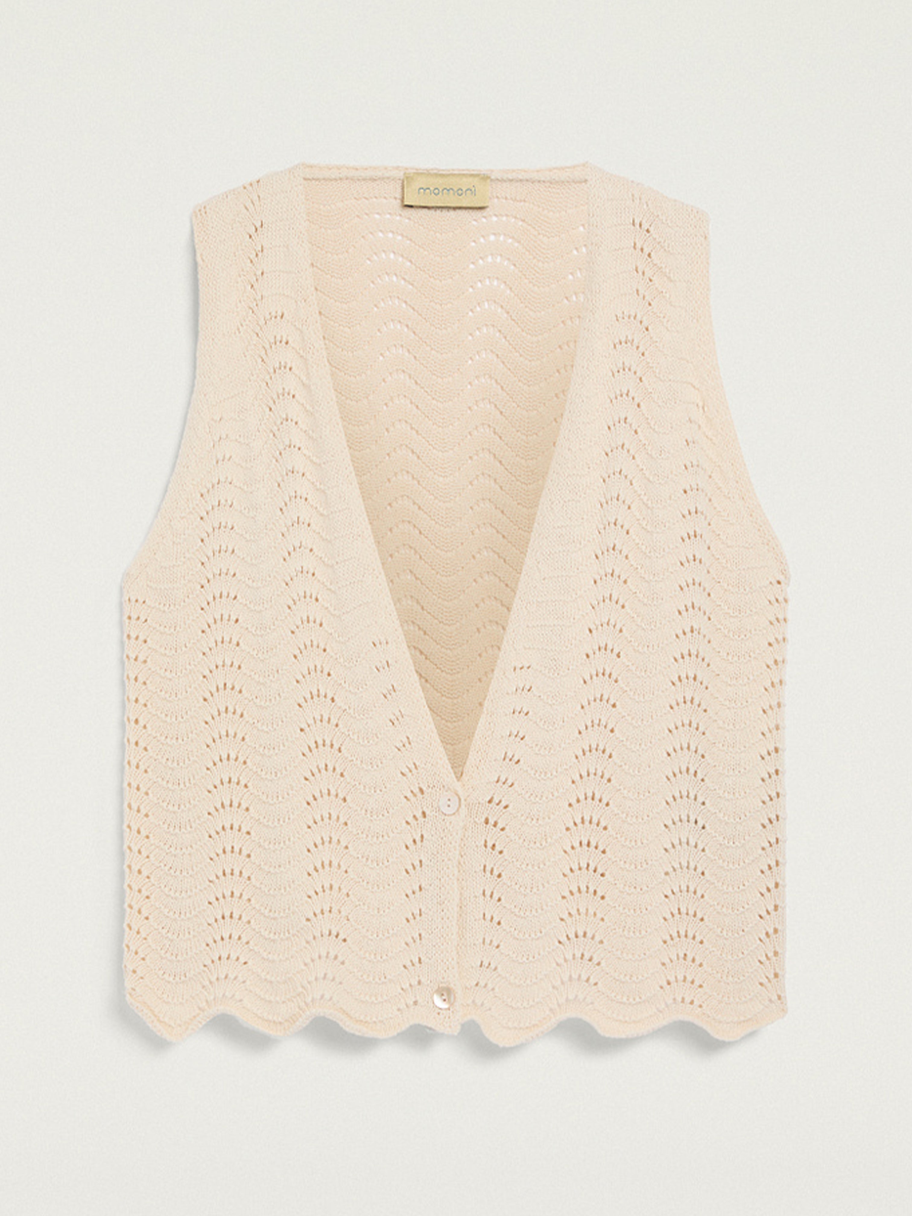 LEON KNIT GILET CREAM