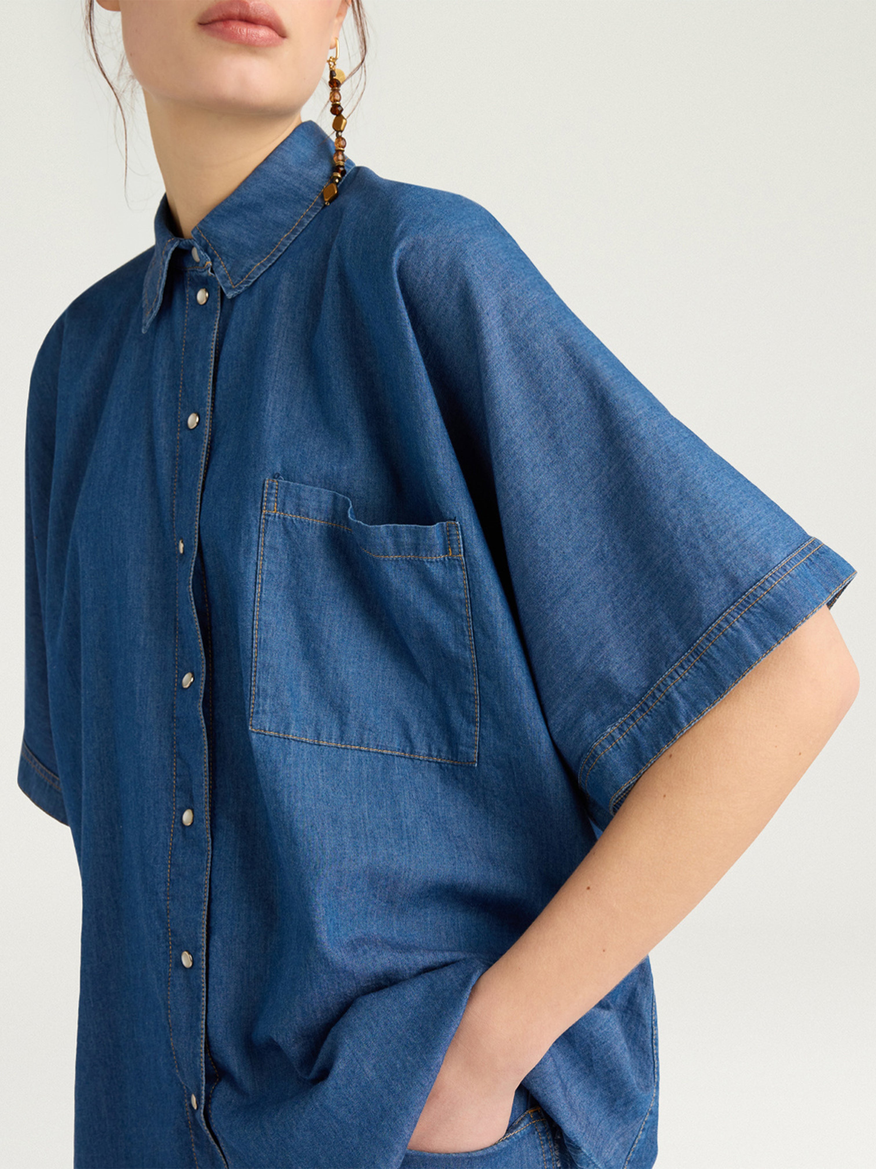 LILA SHIRT CHAMBRAY BLUE