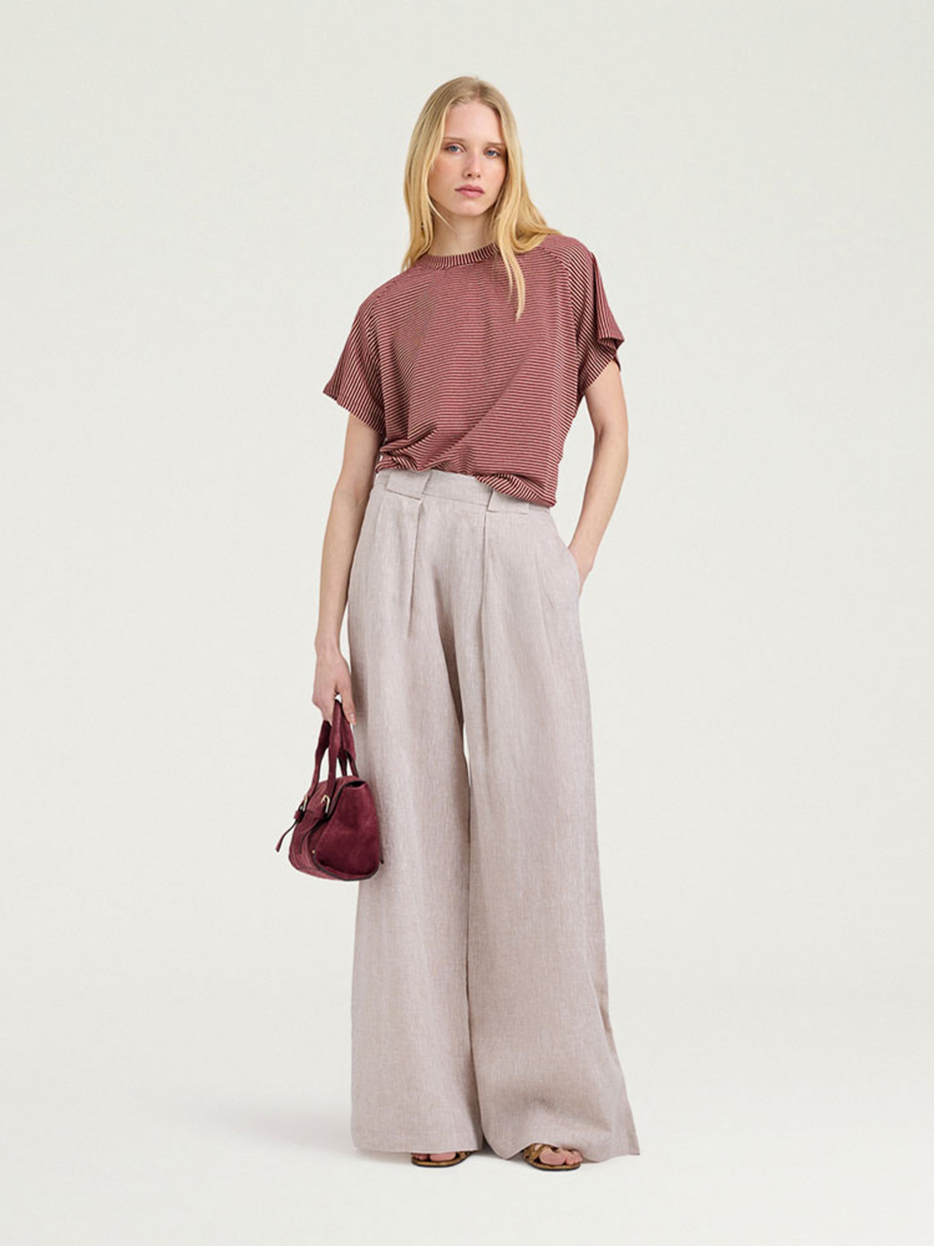 NASHOBA RAGLAN T SHIRT PLUM COMBO