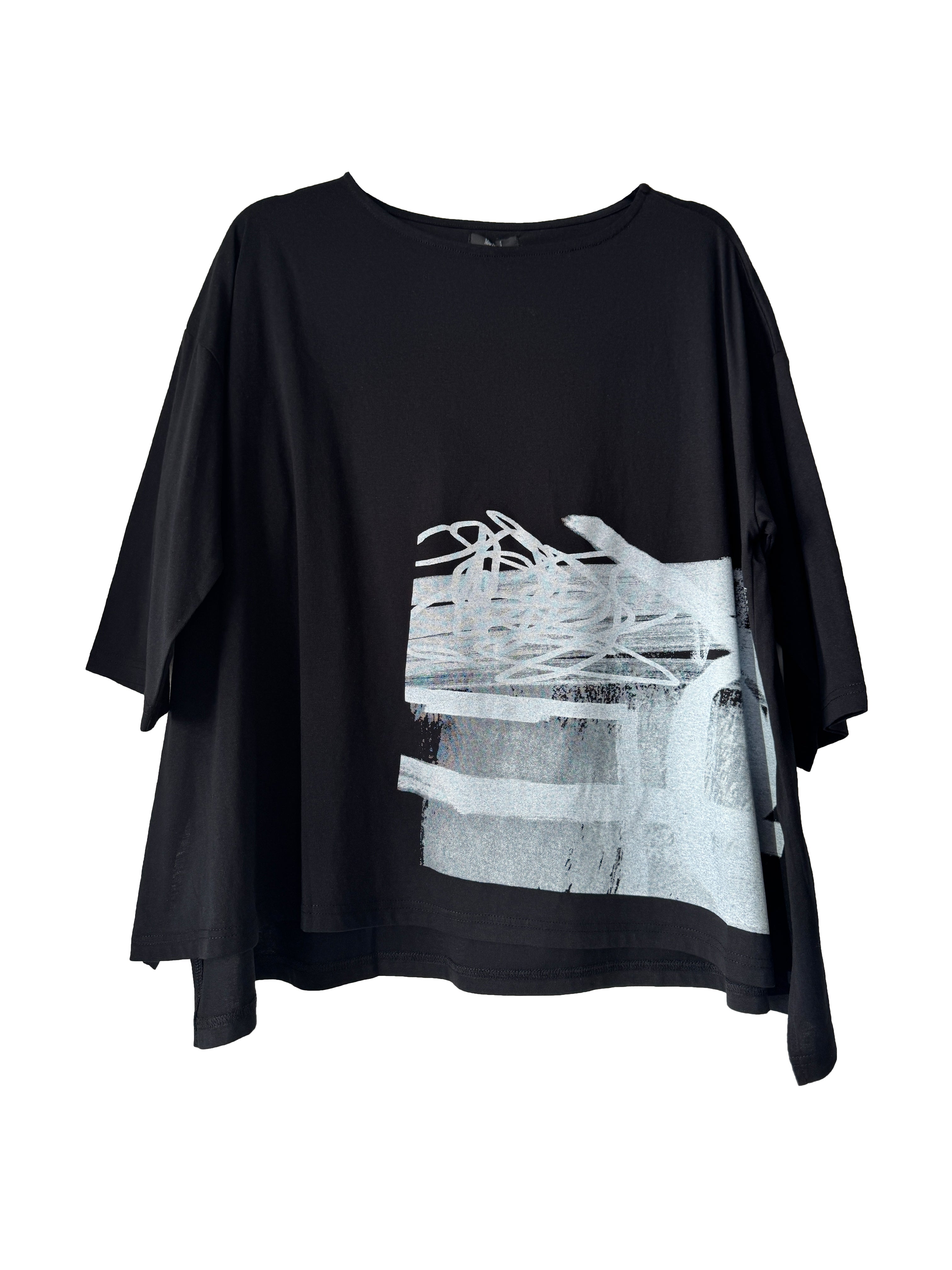 PRINT TEE BLACK/WHITE