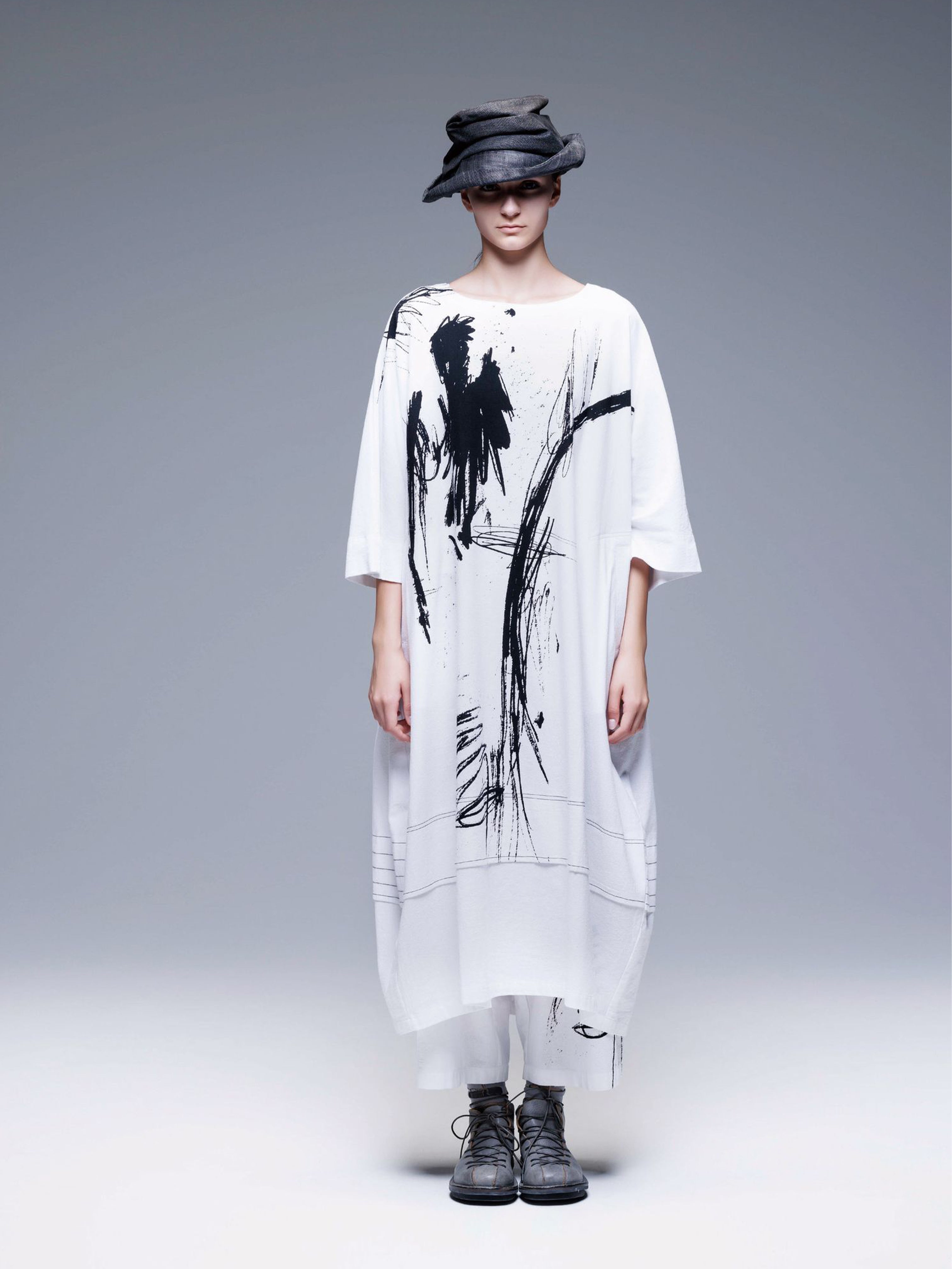 PRINT PANT WHITE/BLACK