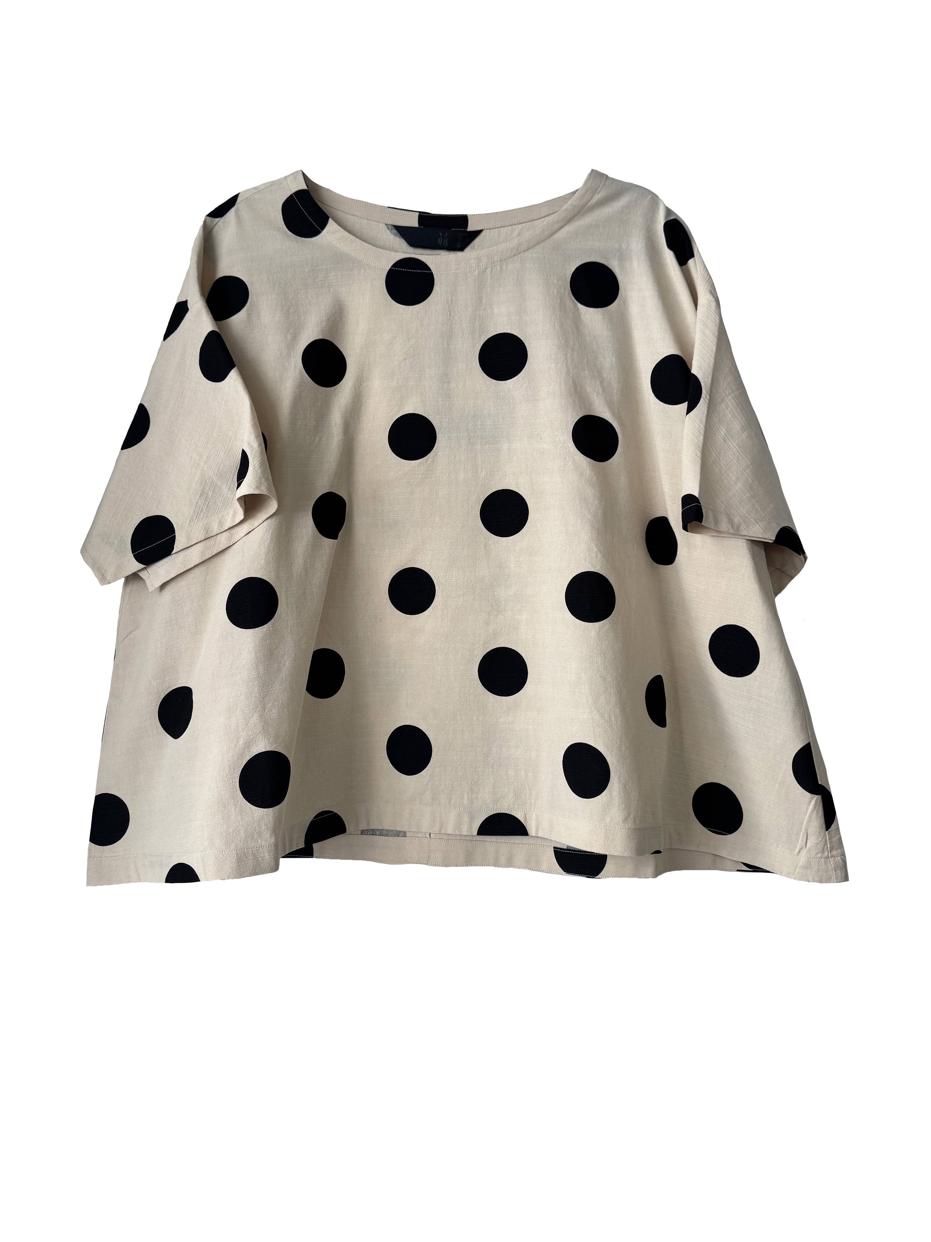 SPOT TOP NATURAL/BLACK