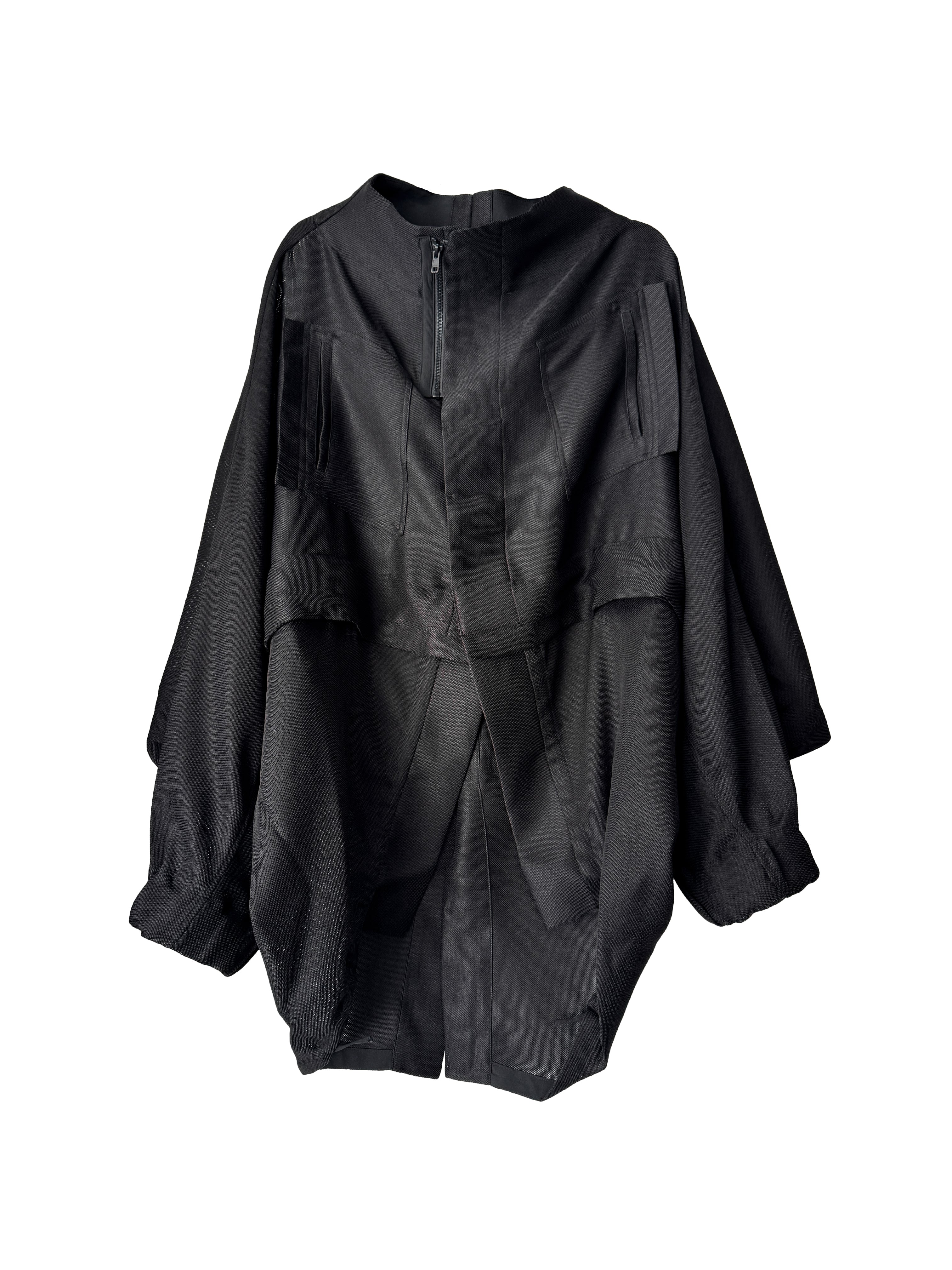 MESH ZIP JACKET BLACK