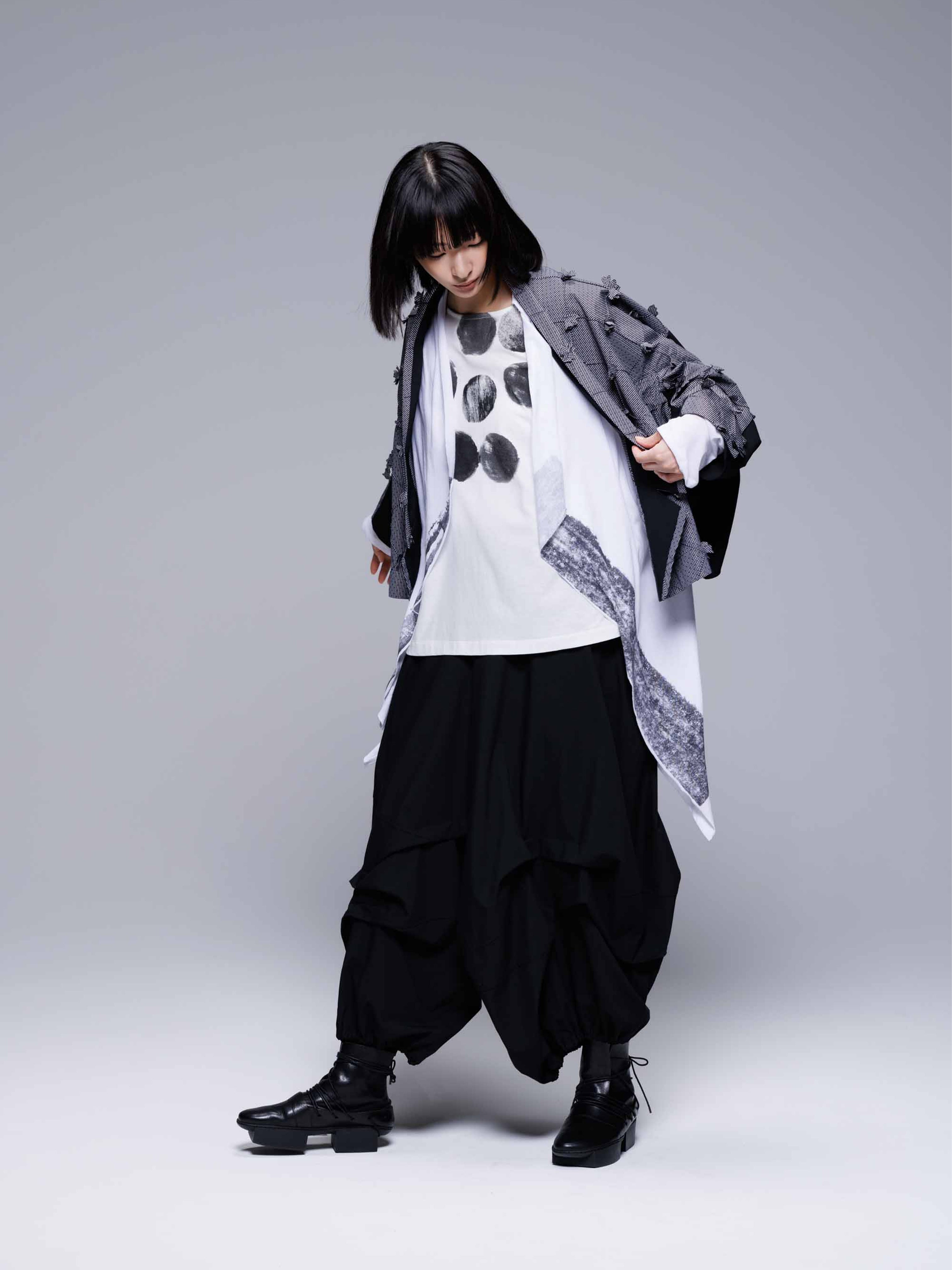 SCREENPRINT JACKET WHITE/BLACK