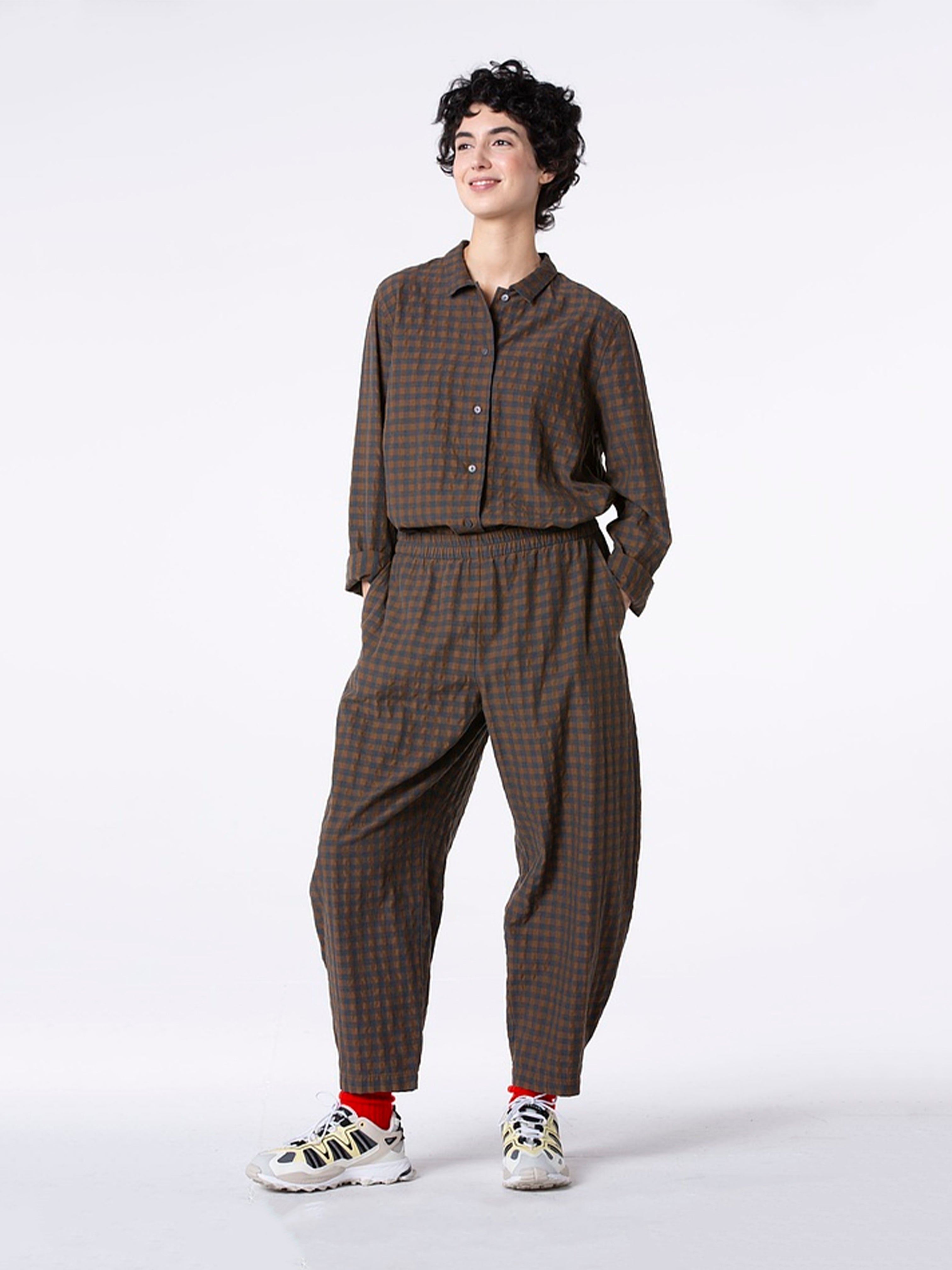 A-LINE VICHY CHECK SHIRT LIQUEUR