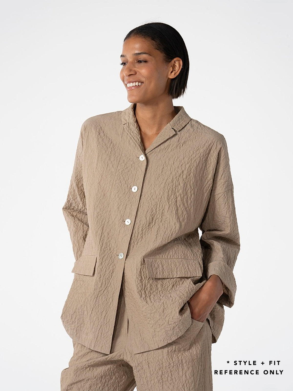 SEERSUCKER JACKET 610 NAVY
