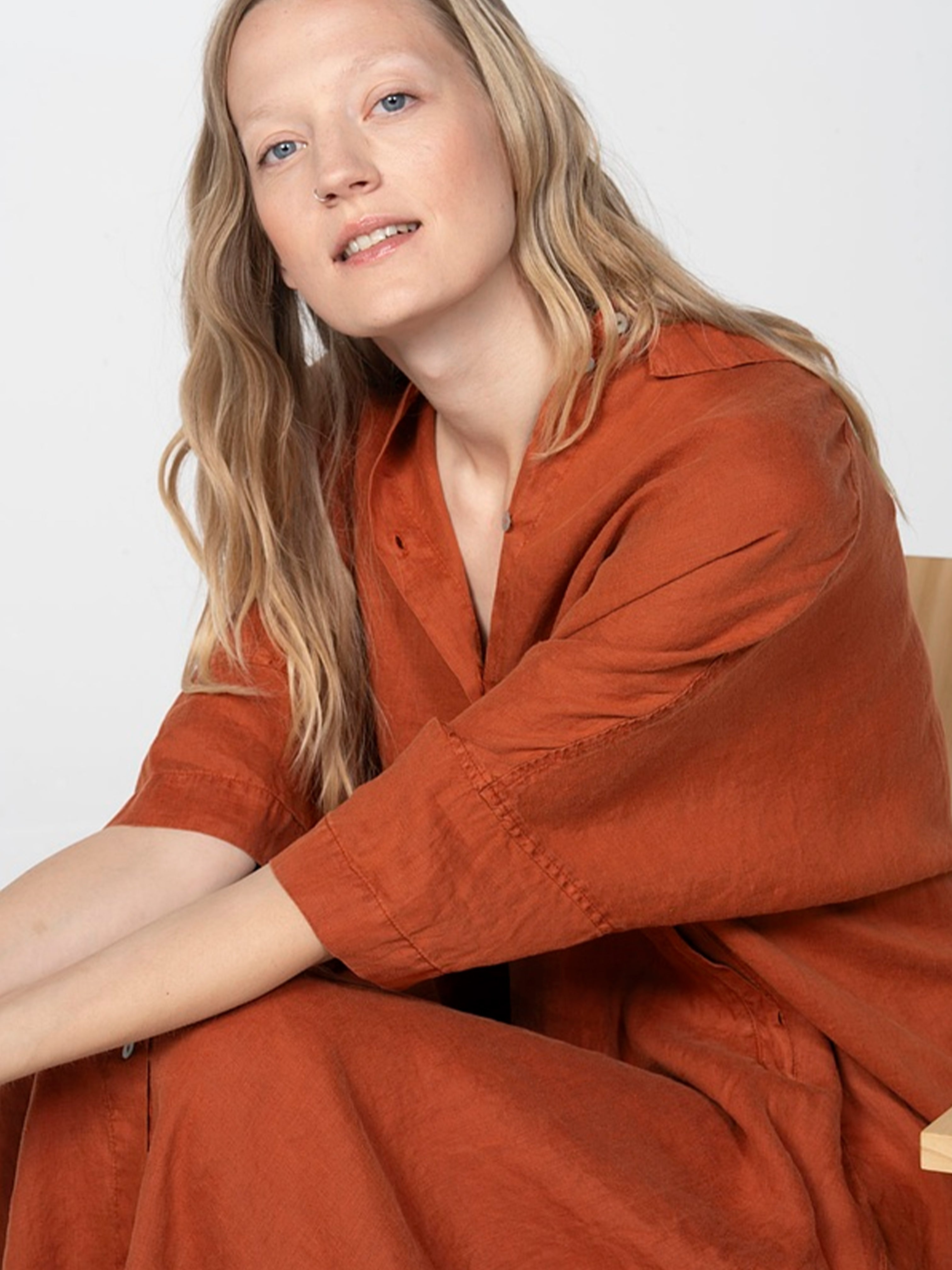 LIGHTWEIGHT DRESS 605 RUST