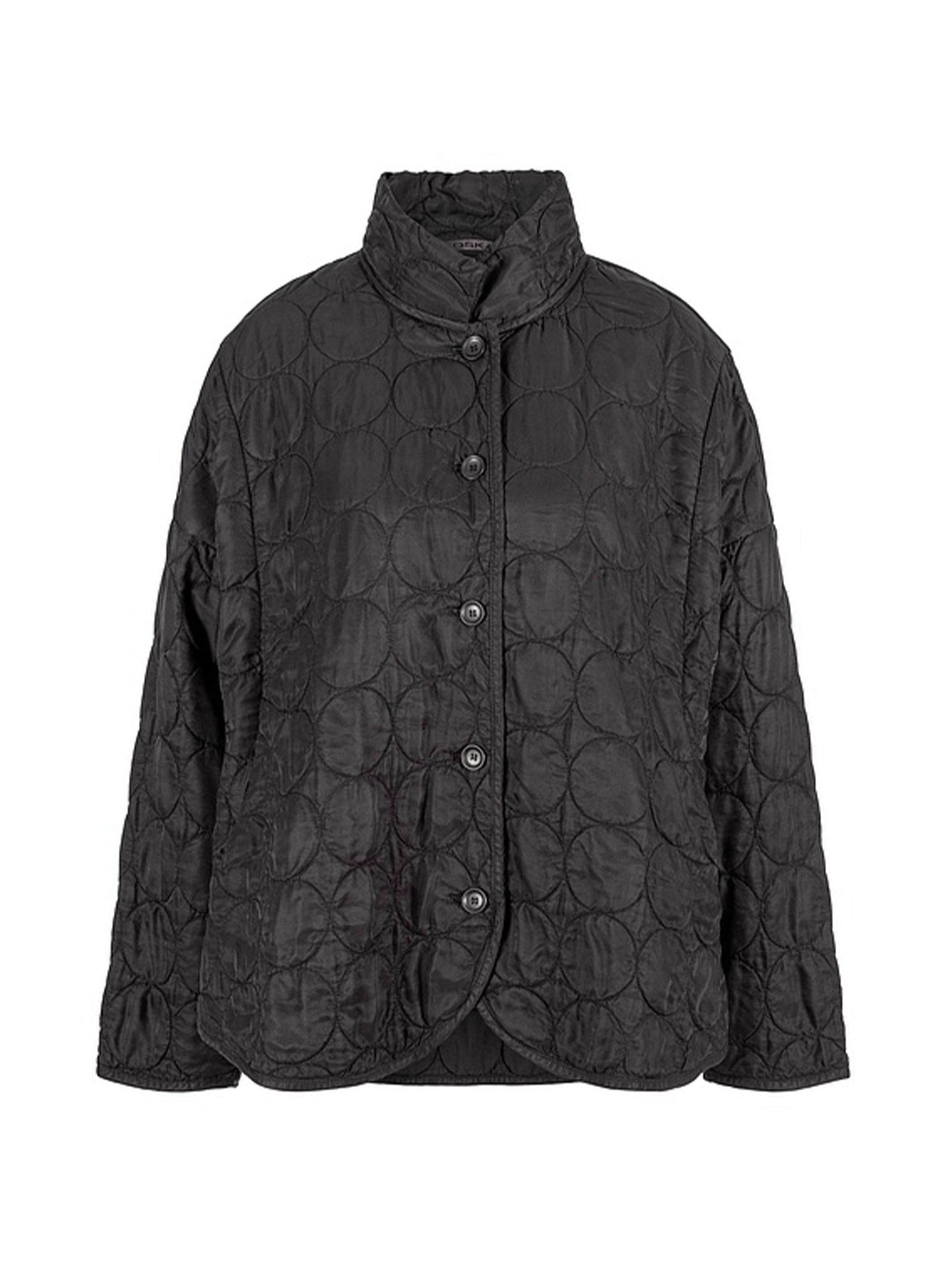 QUILTED DOTS JACKET BLACK