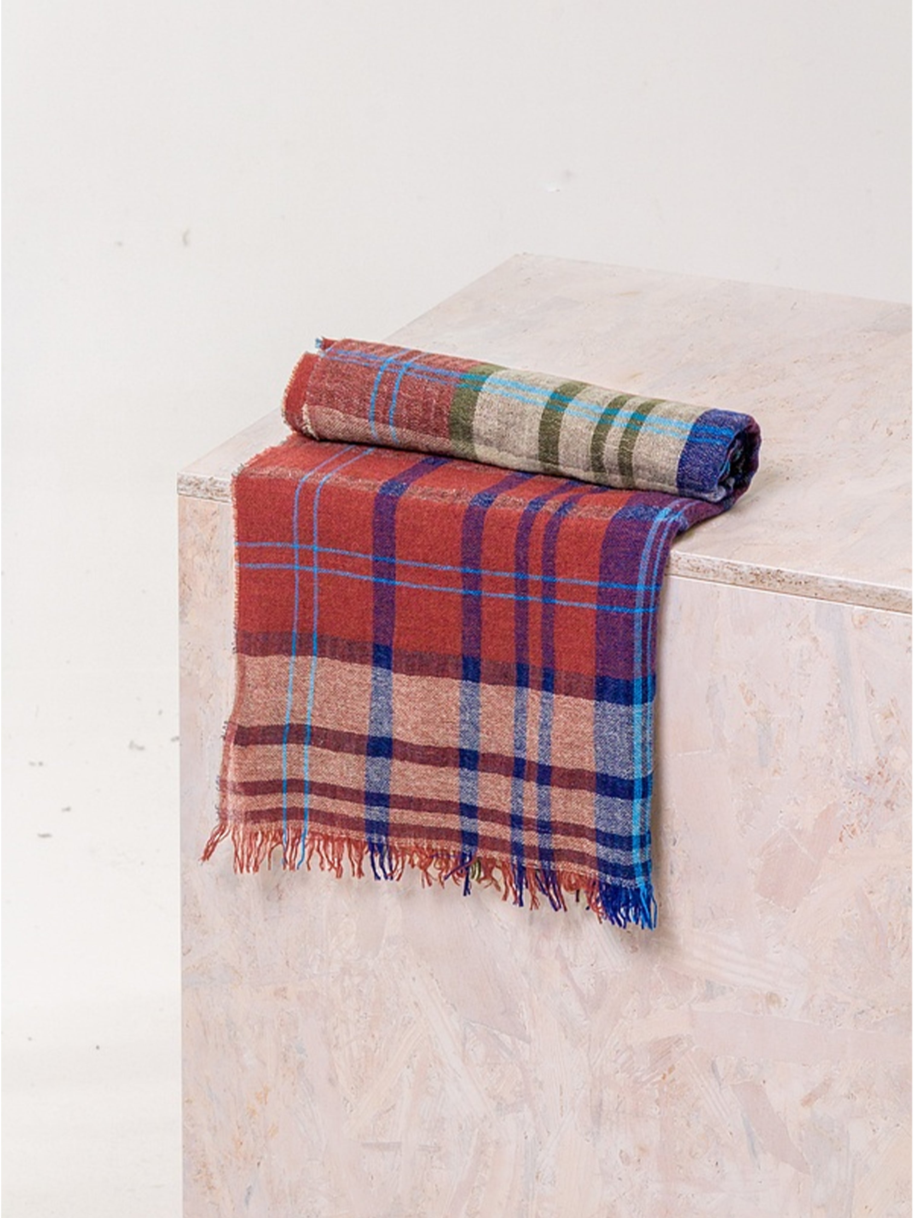 WOOL CASHMERE BLEND SCARF TERRA