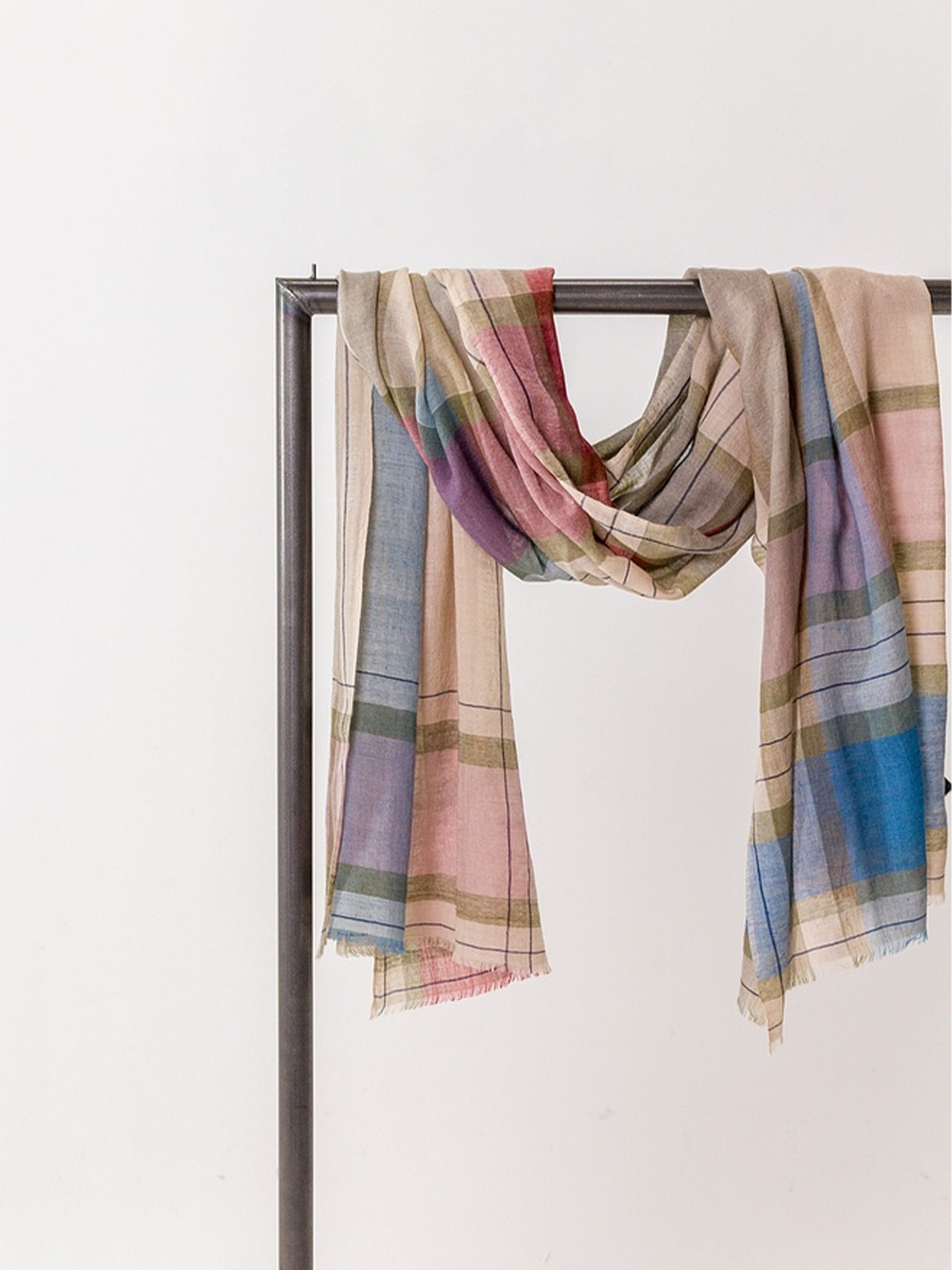 WOOL CHECK SCARF NIAGARA