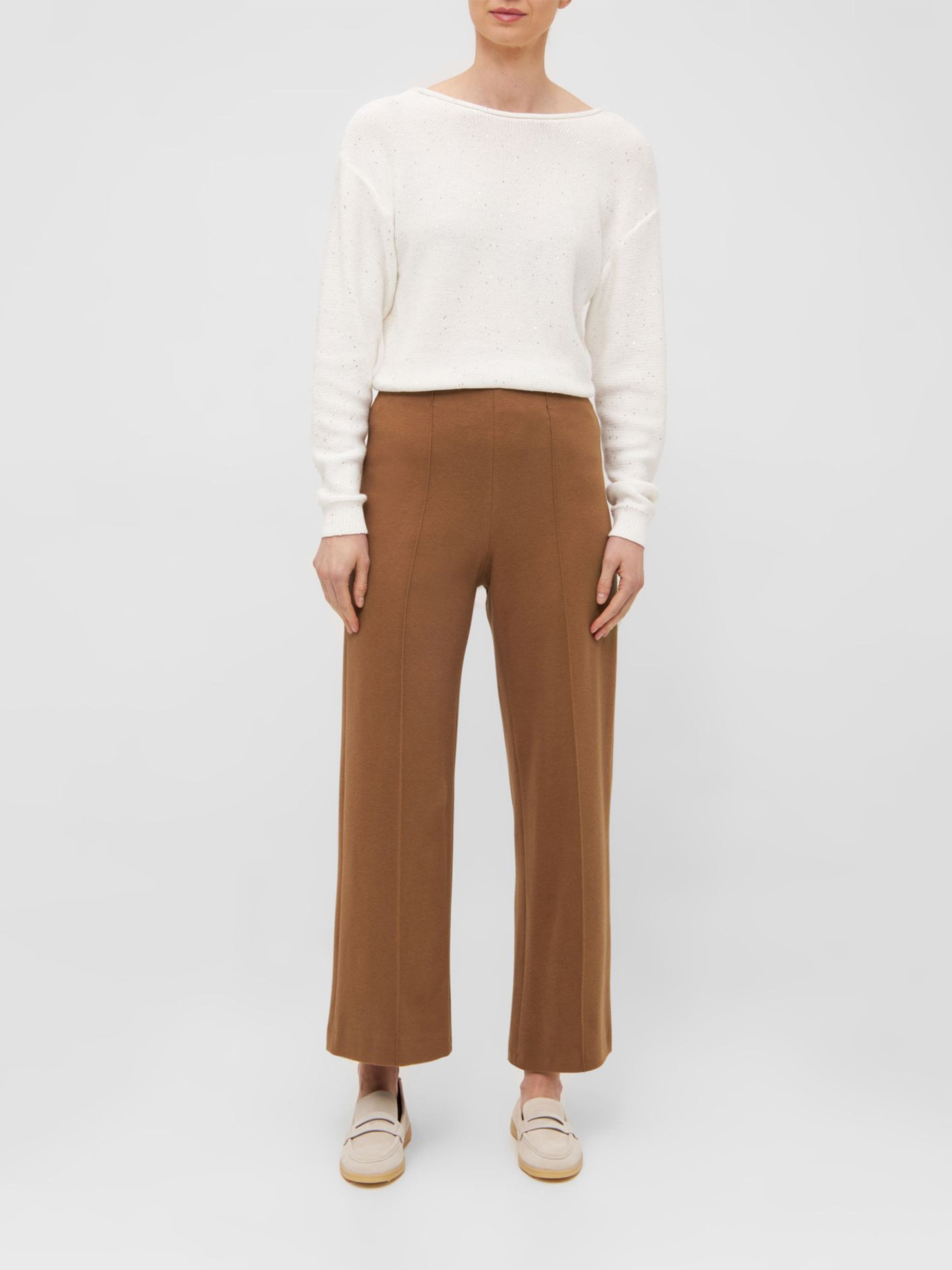 ELAINE 7/8 FLUID FLANNEL TAN