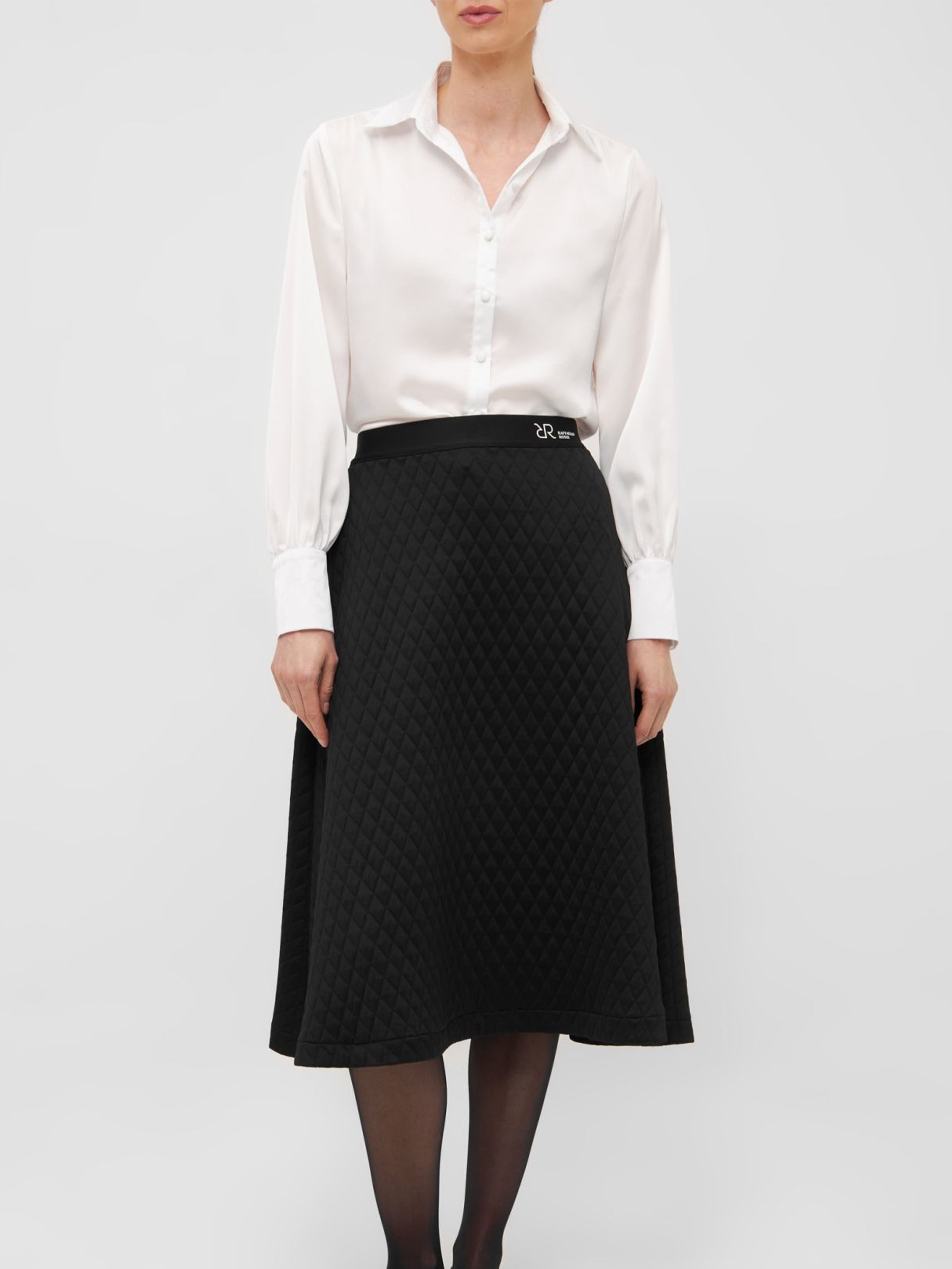 RANJA DIAMOND JACQUARD SKIRT BLACK