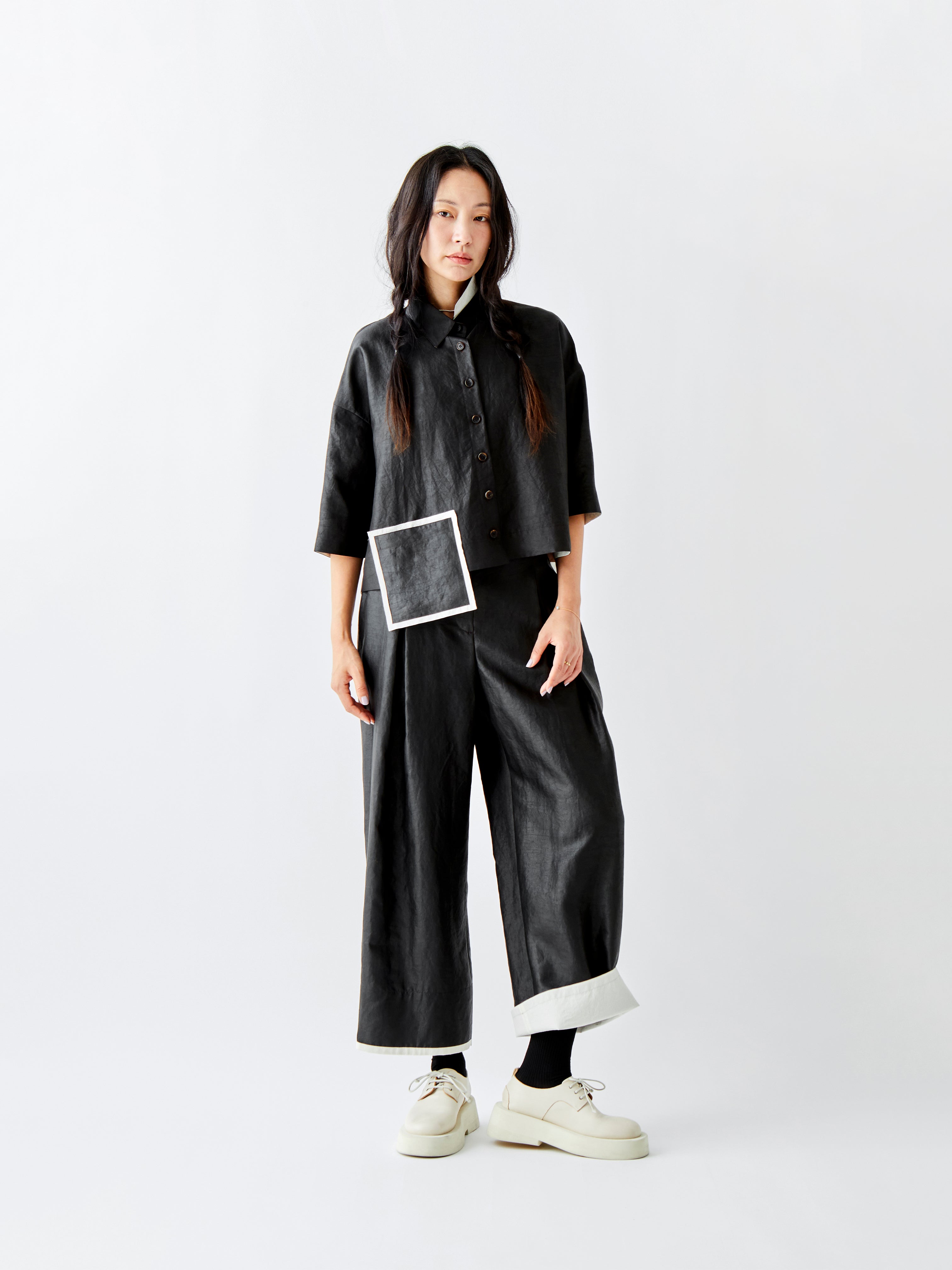 SILK PANT PM160 CLAY BLACK