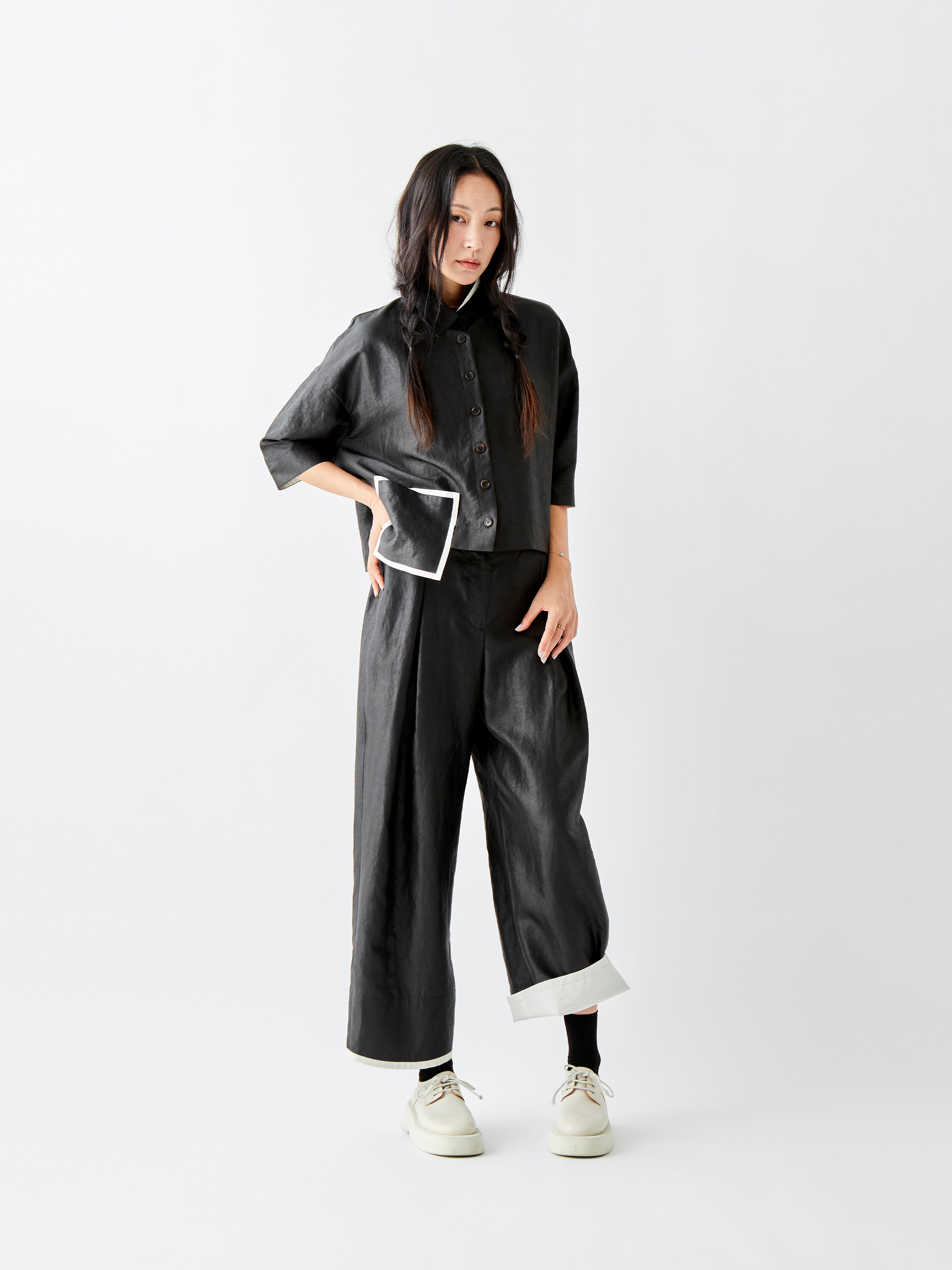 SILK PANT PM160 CLAY BLACK