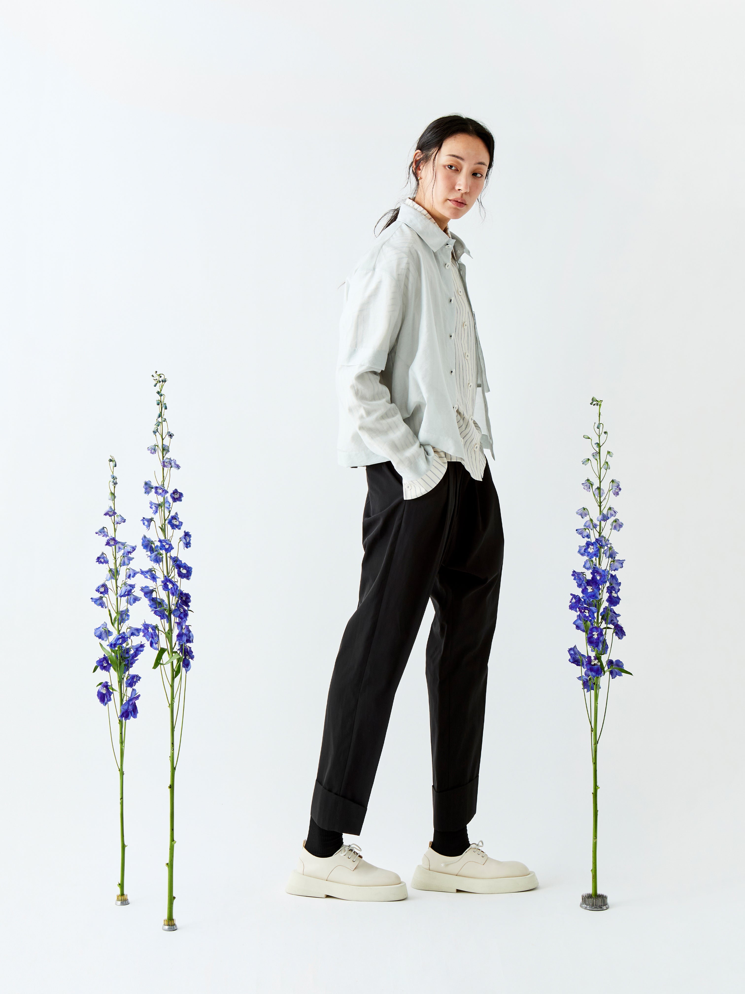 SHIRT BC030 GREY STRIPE