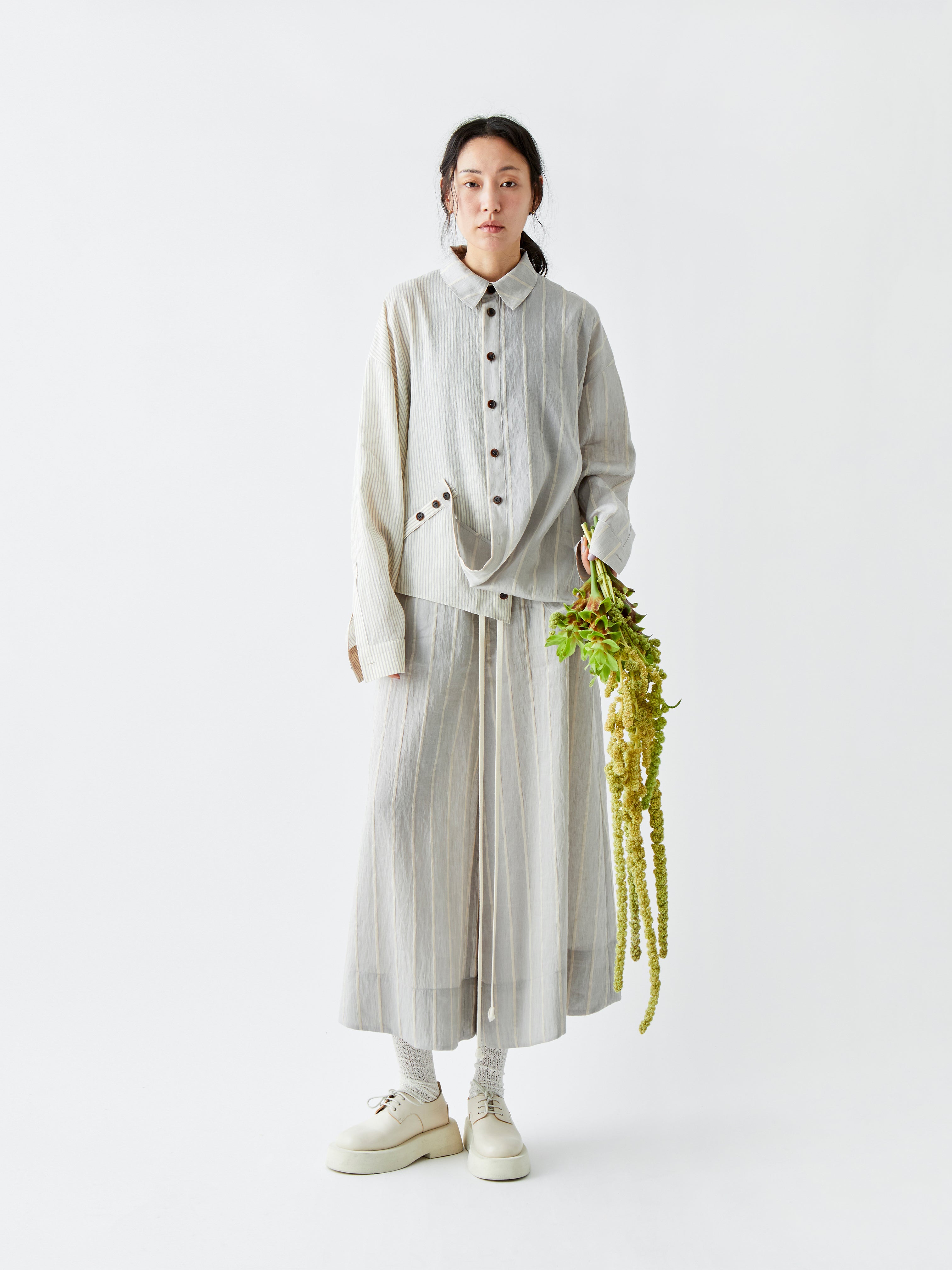 SHIRT BL160 GREY STRIPE