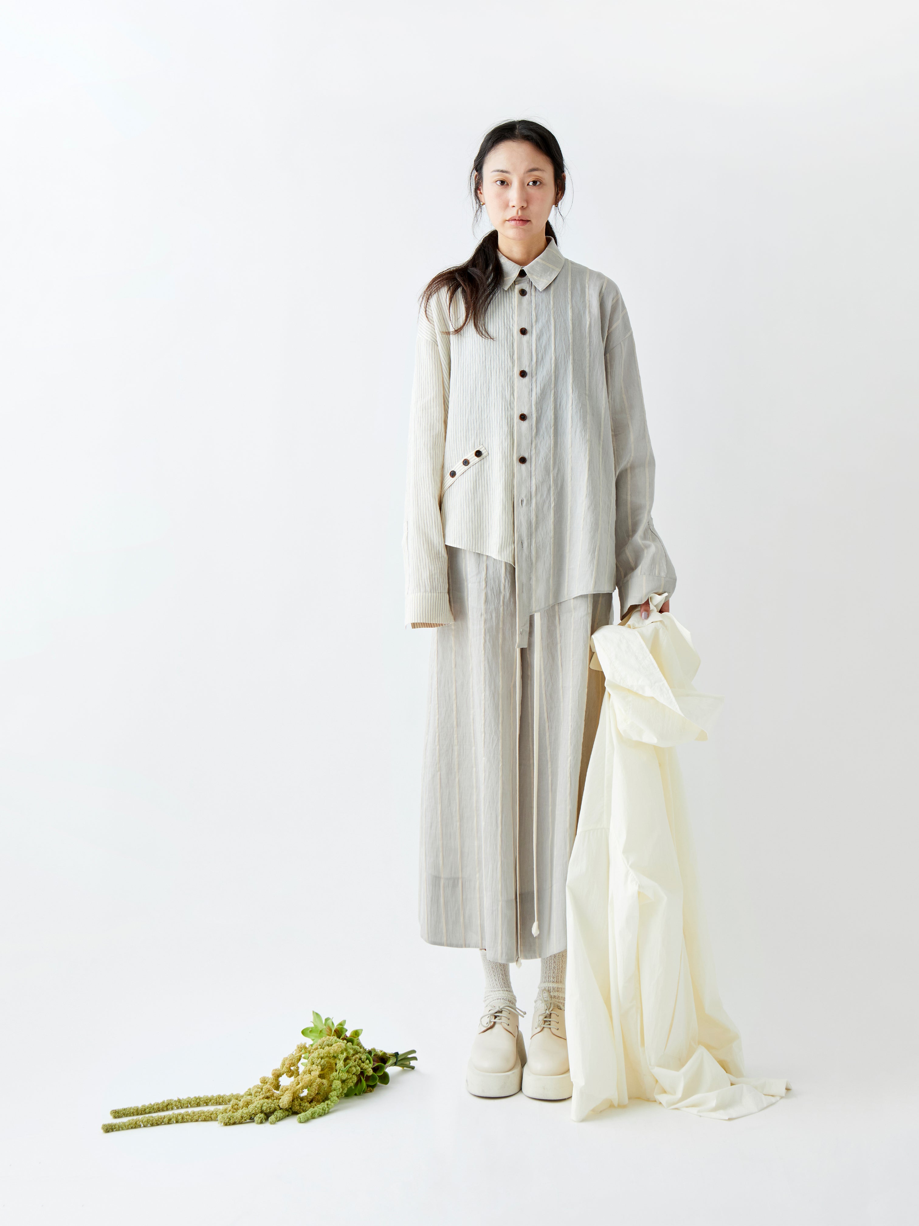 SHIRT BL160 GREY STRIPE