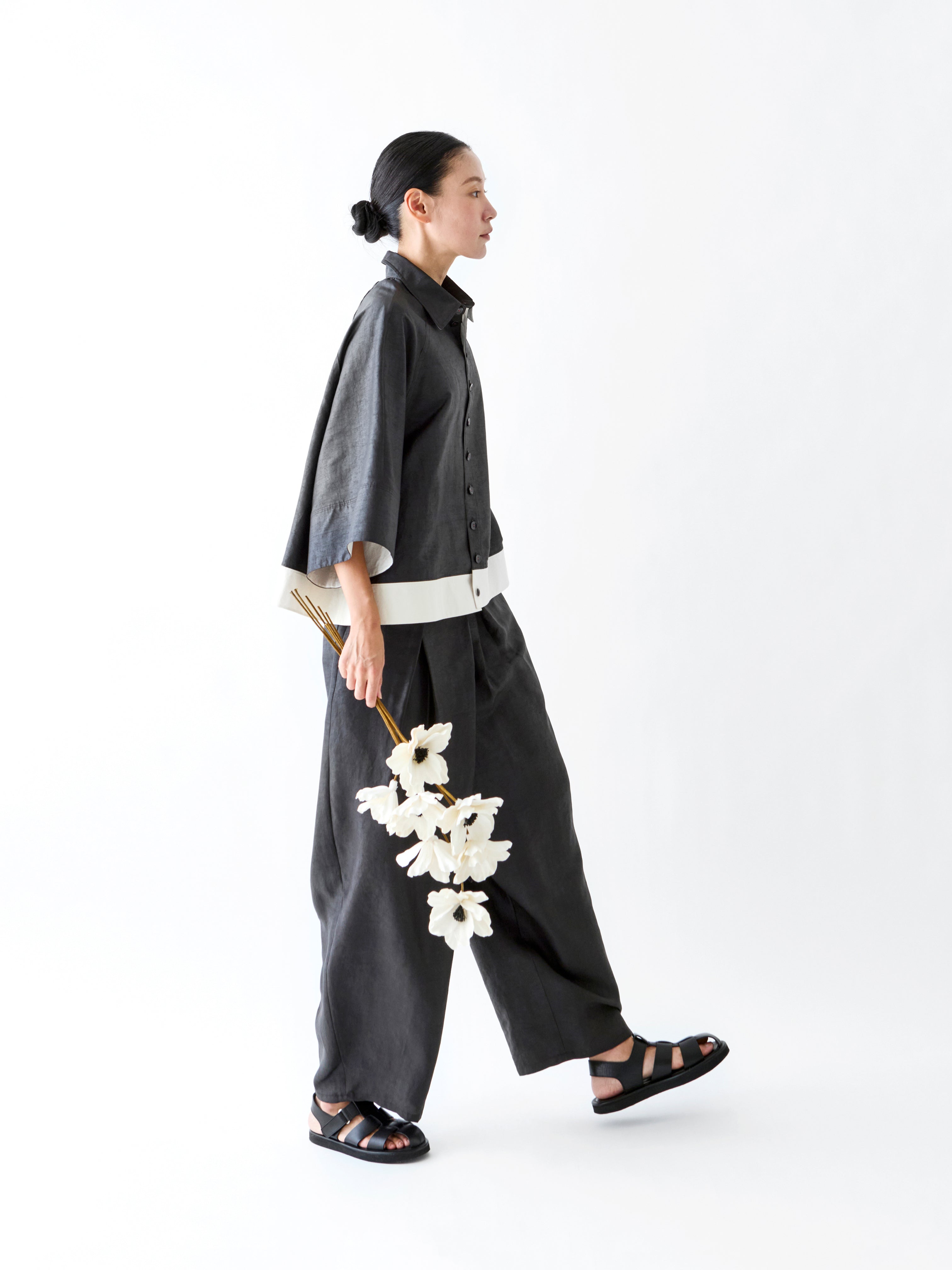 BM080 SILK SHIRT CLAY DYED