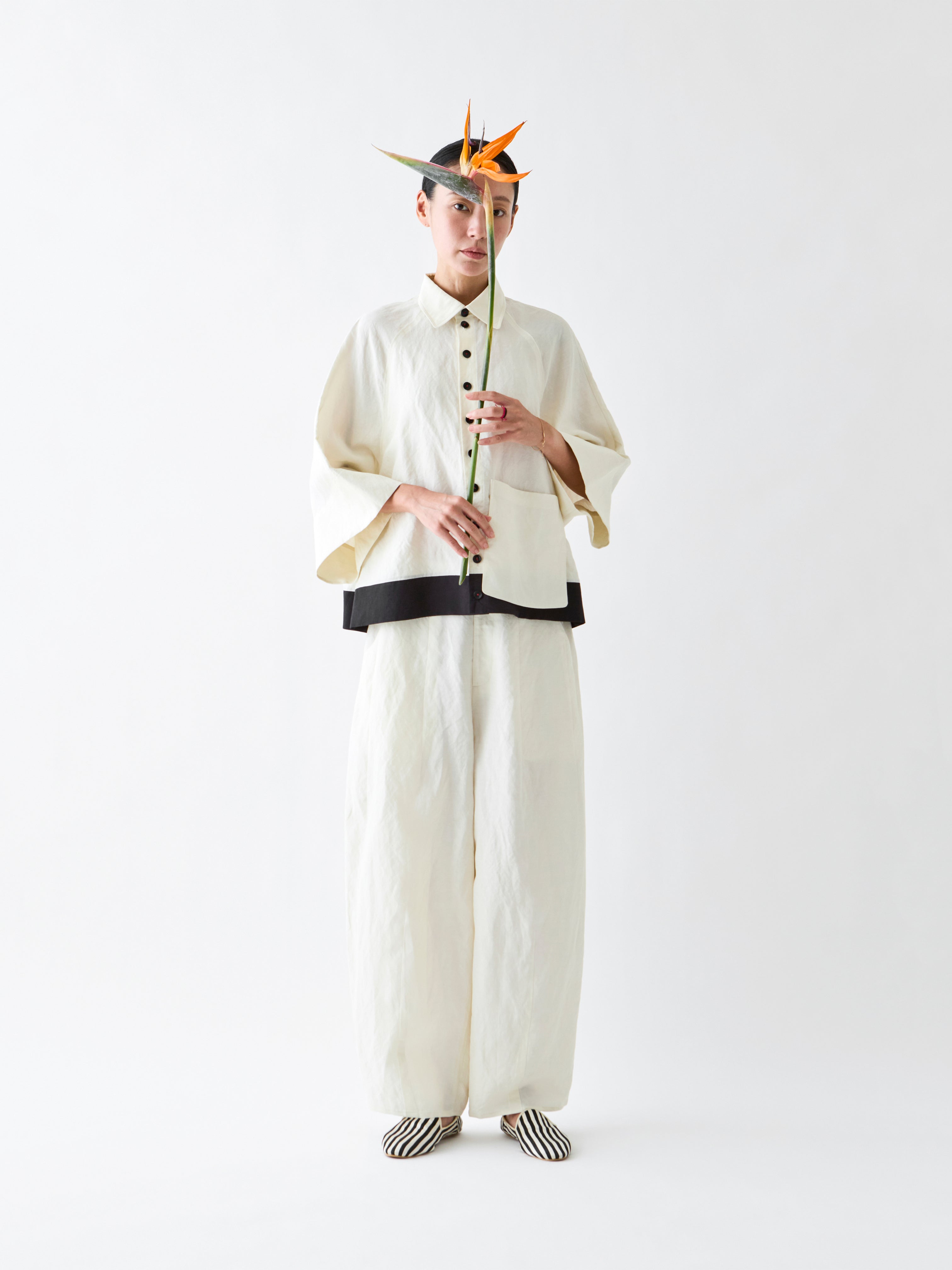 BR030 POCKET SHIRT OFF WHITE