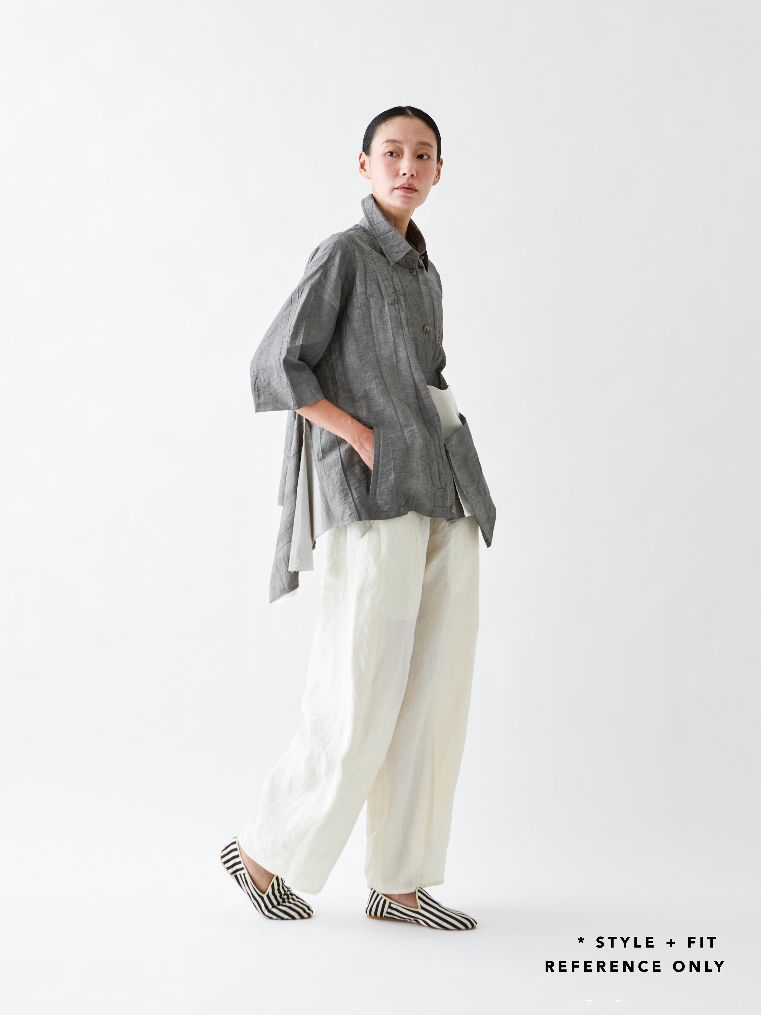 PR030 LINEN BLEND PANT BLACK