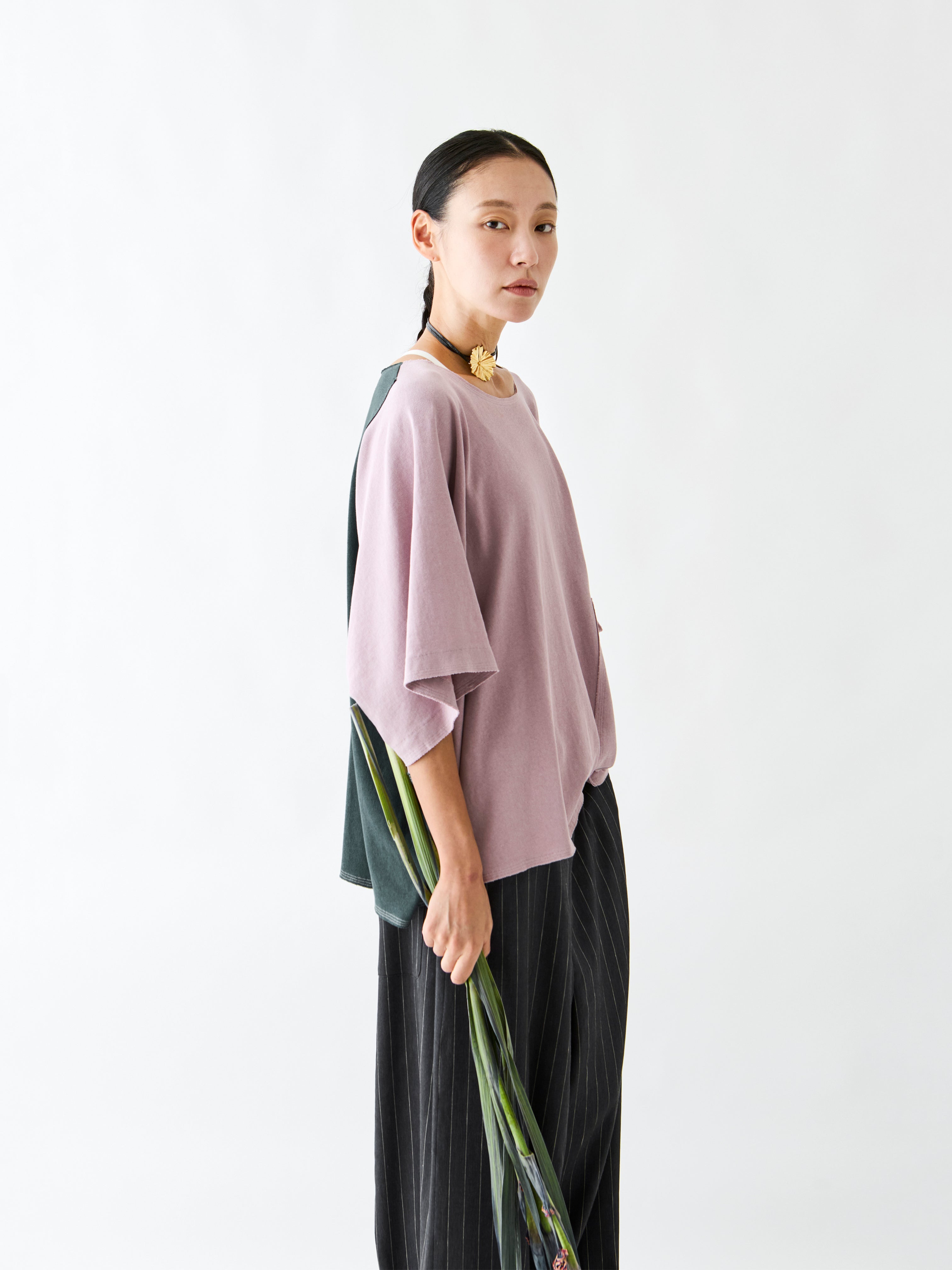 TC010 T-SHIRT ROSE/GREEN