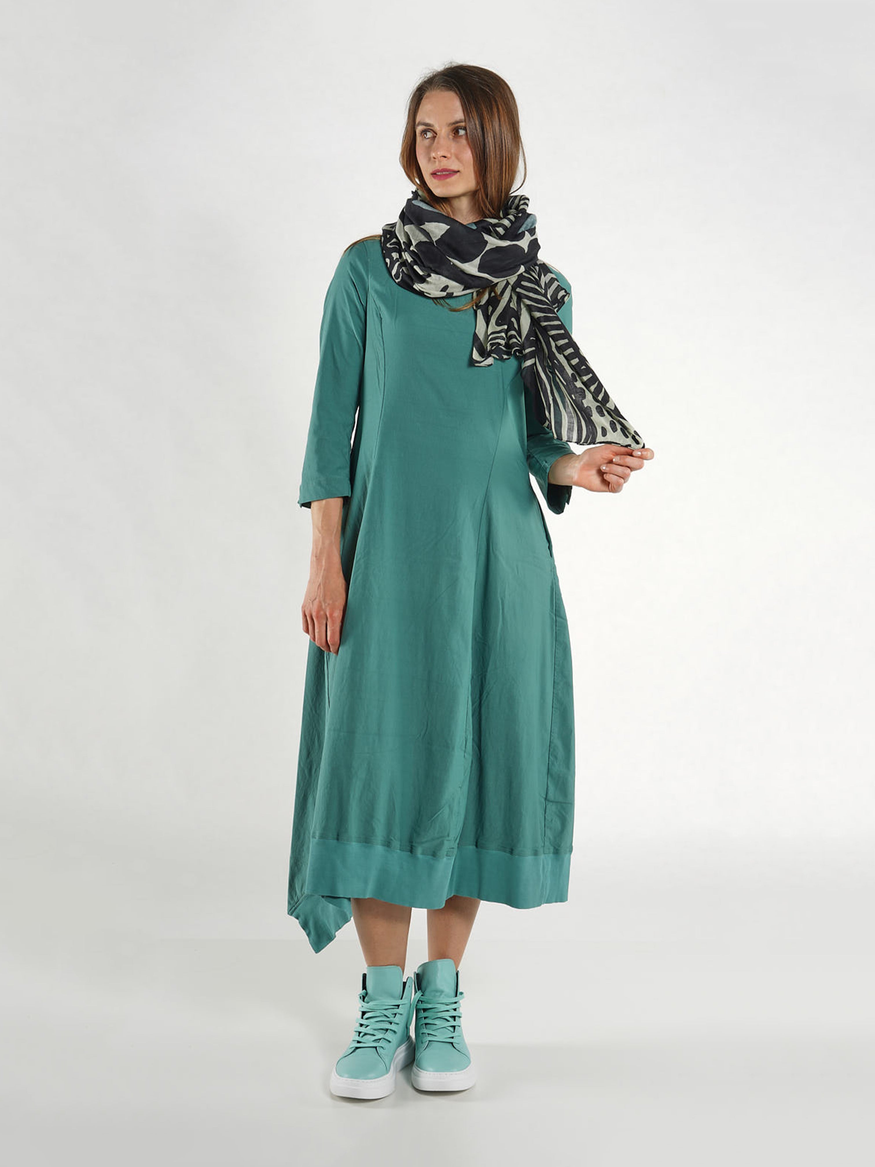 SCARF BLACK MINT LIME PRINT