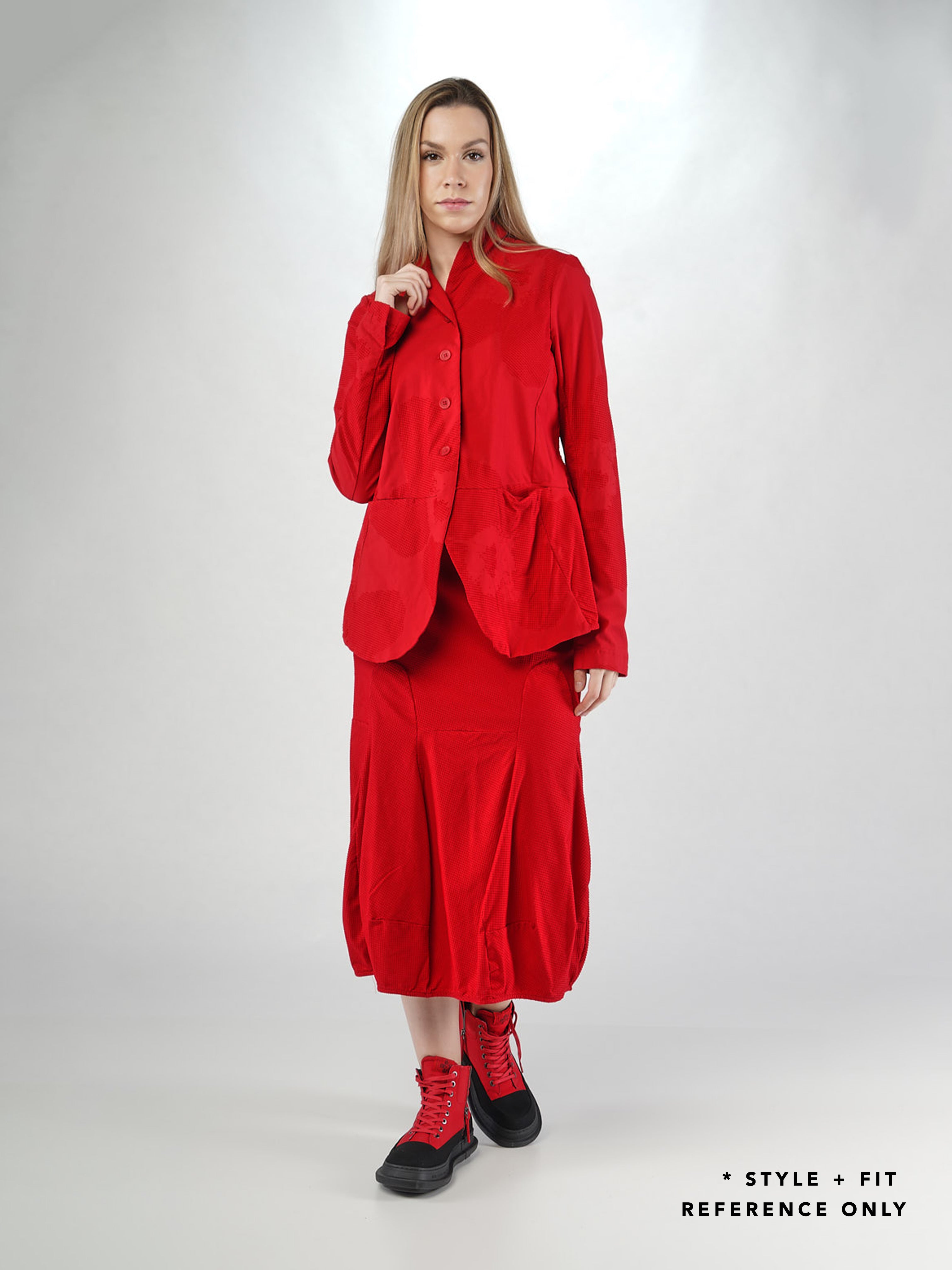 RELAXED VELVET FLOCK JACKET DARK GREY