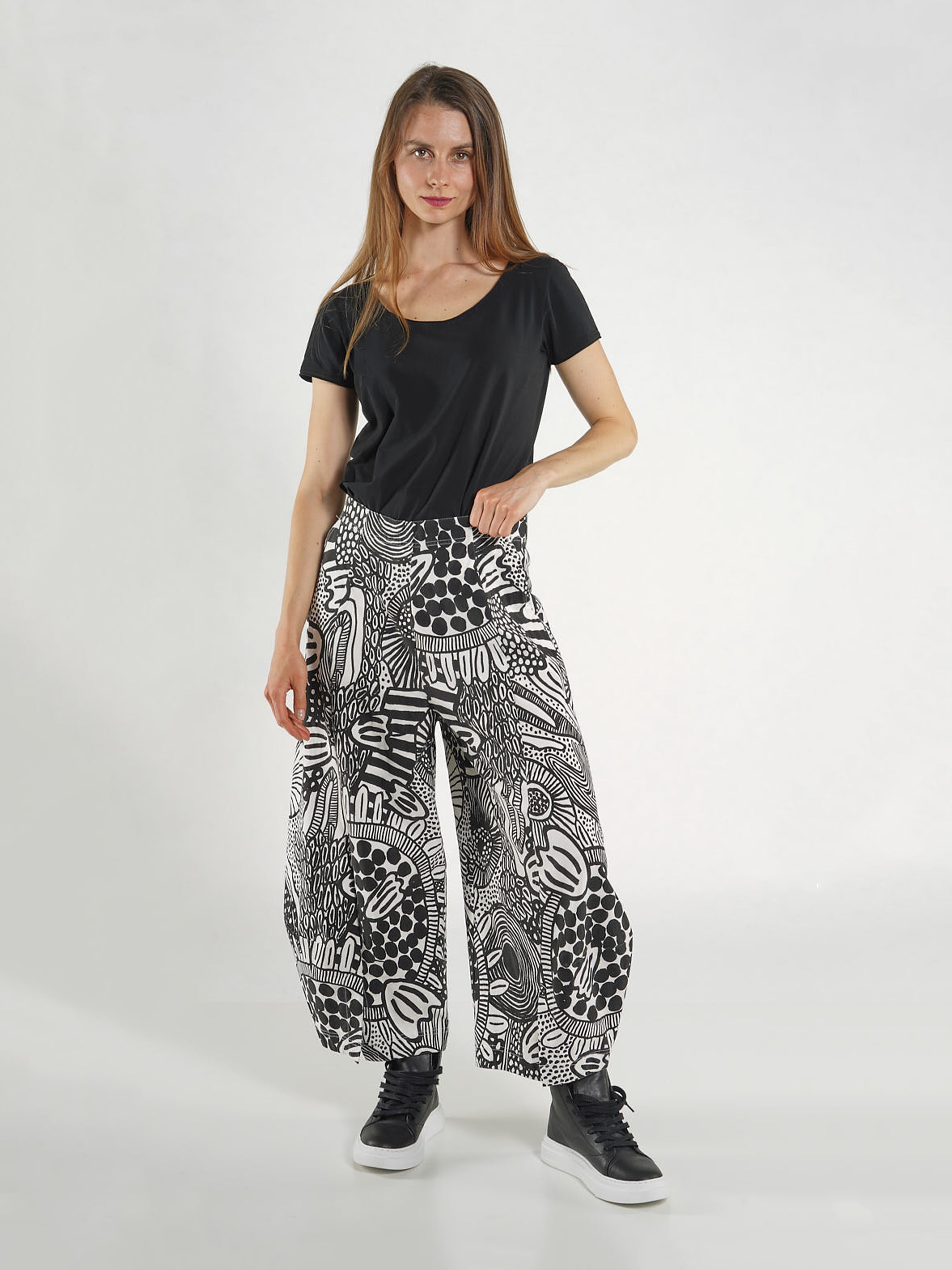 PANT BLACK PRINT