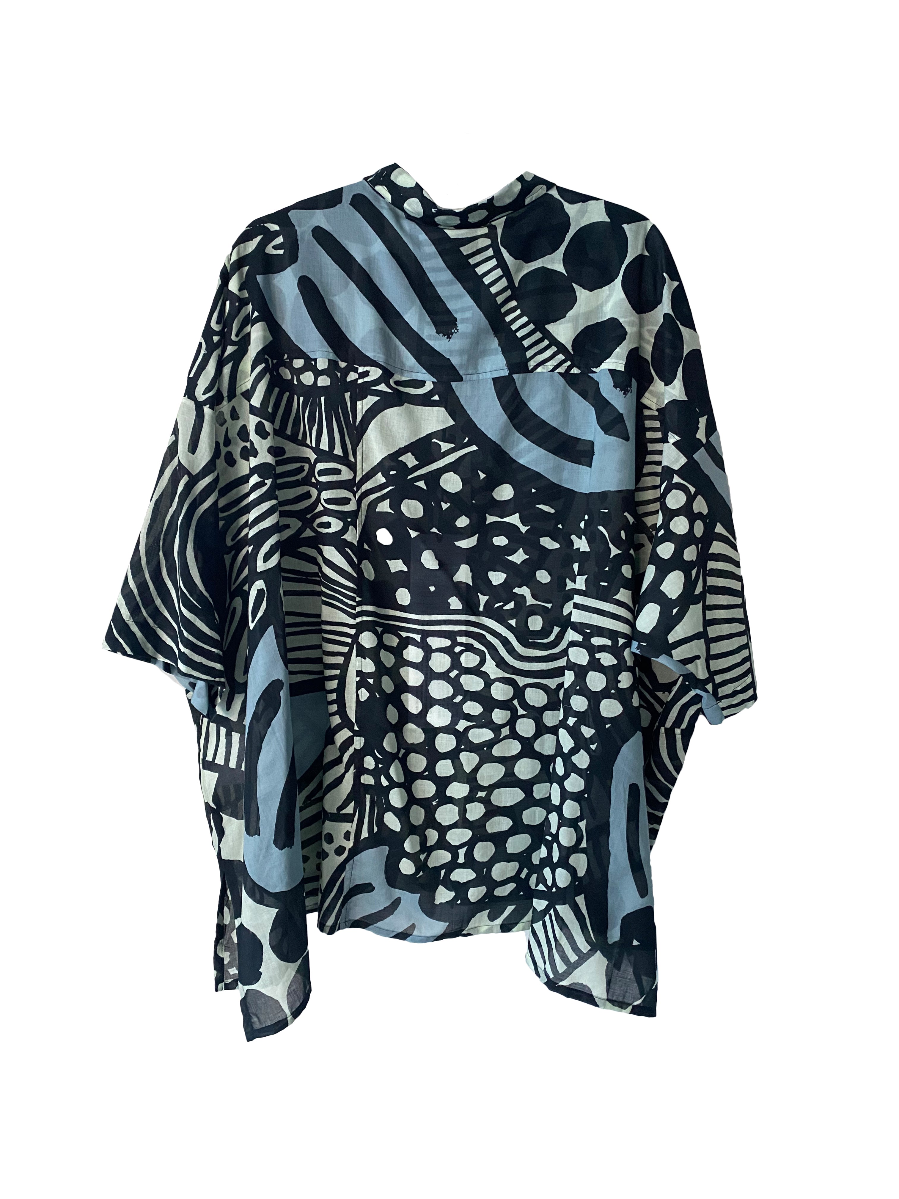 SHIRT BLACK MINT LIME PRINT