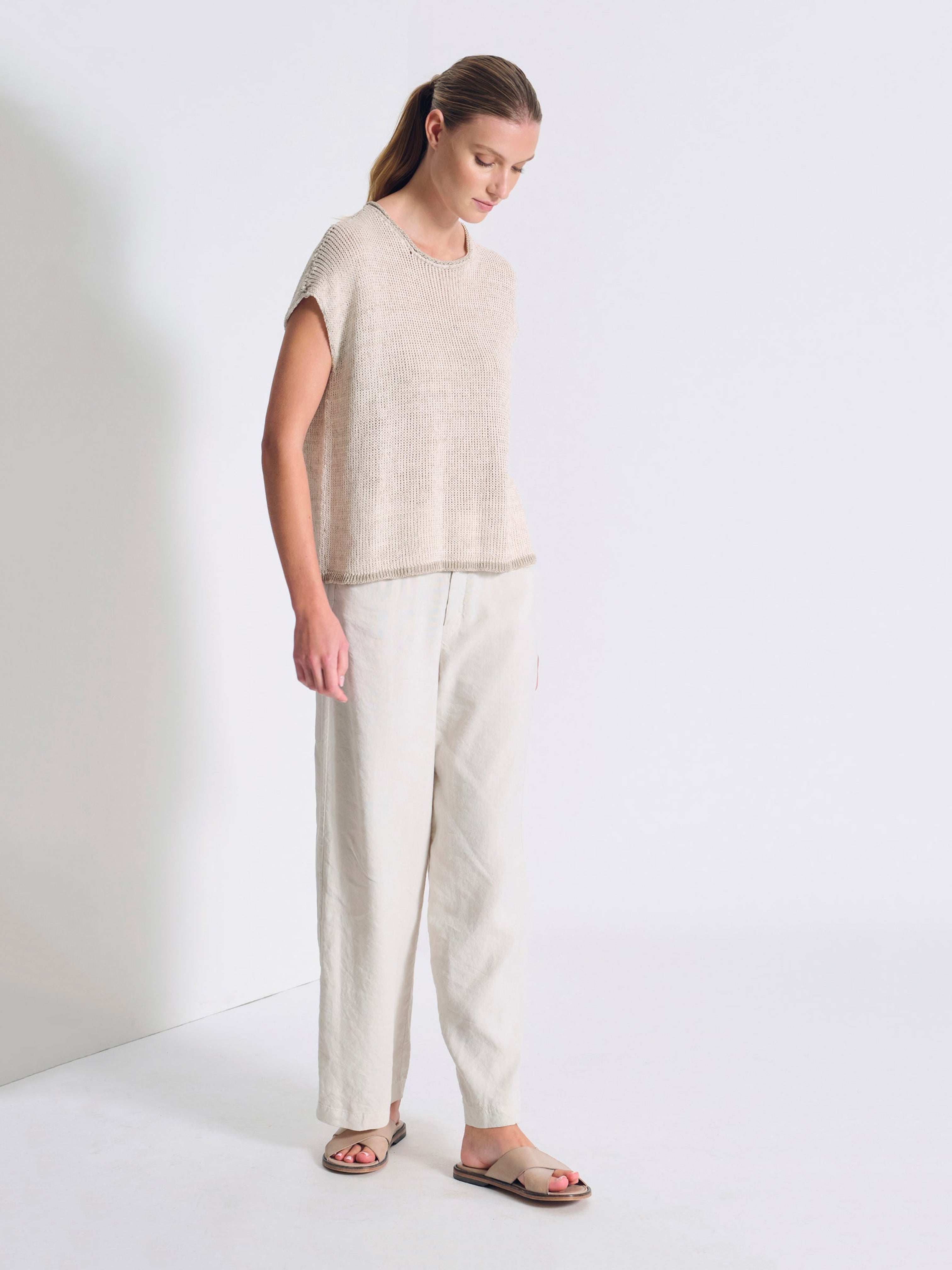 CAP SLEEVE KNIT TOP ROPE