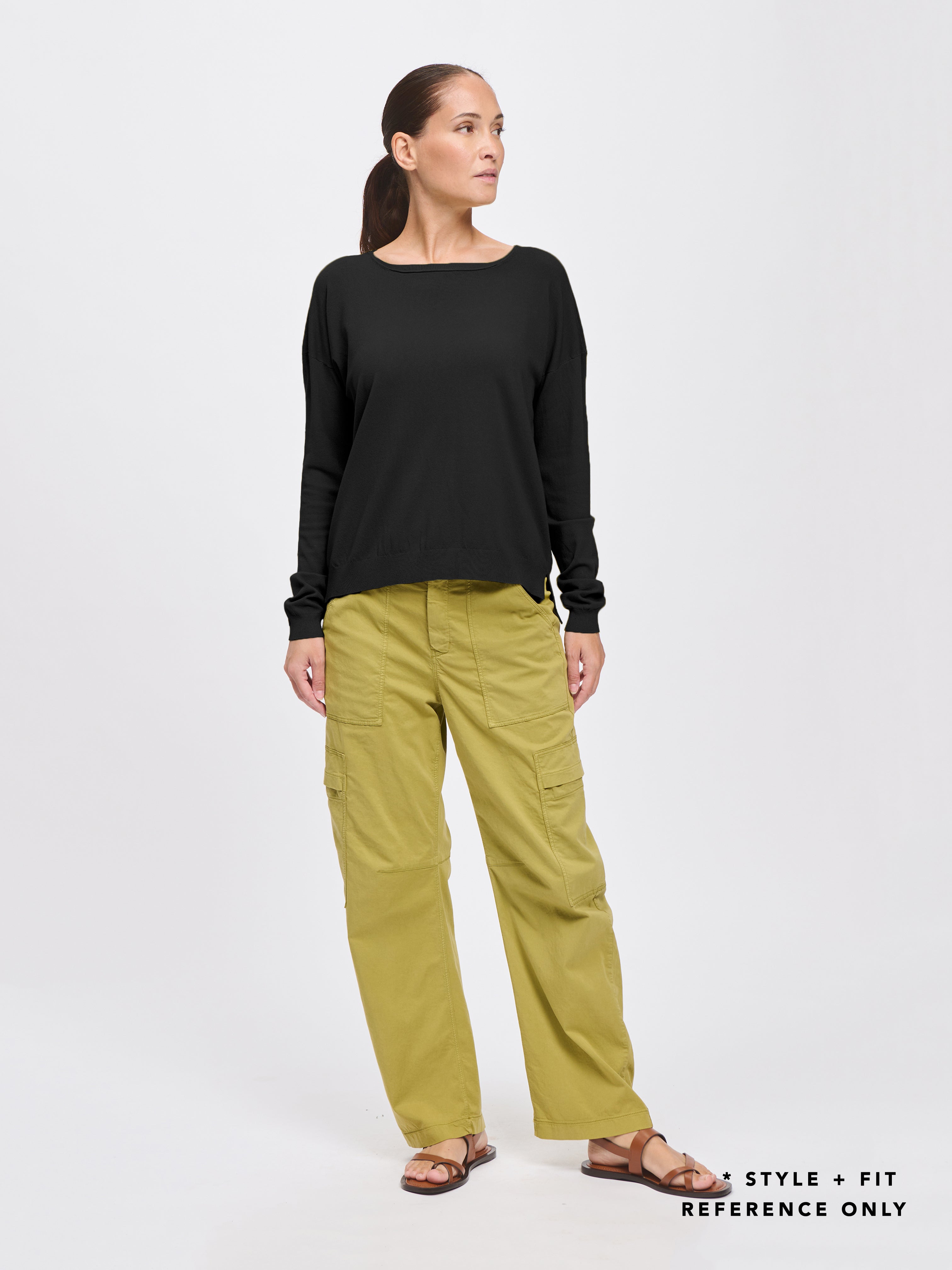 LONG SLEEVE CREW KNIT CHALK
