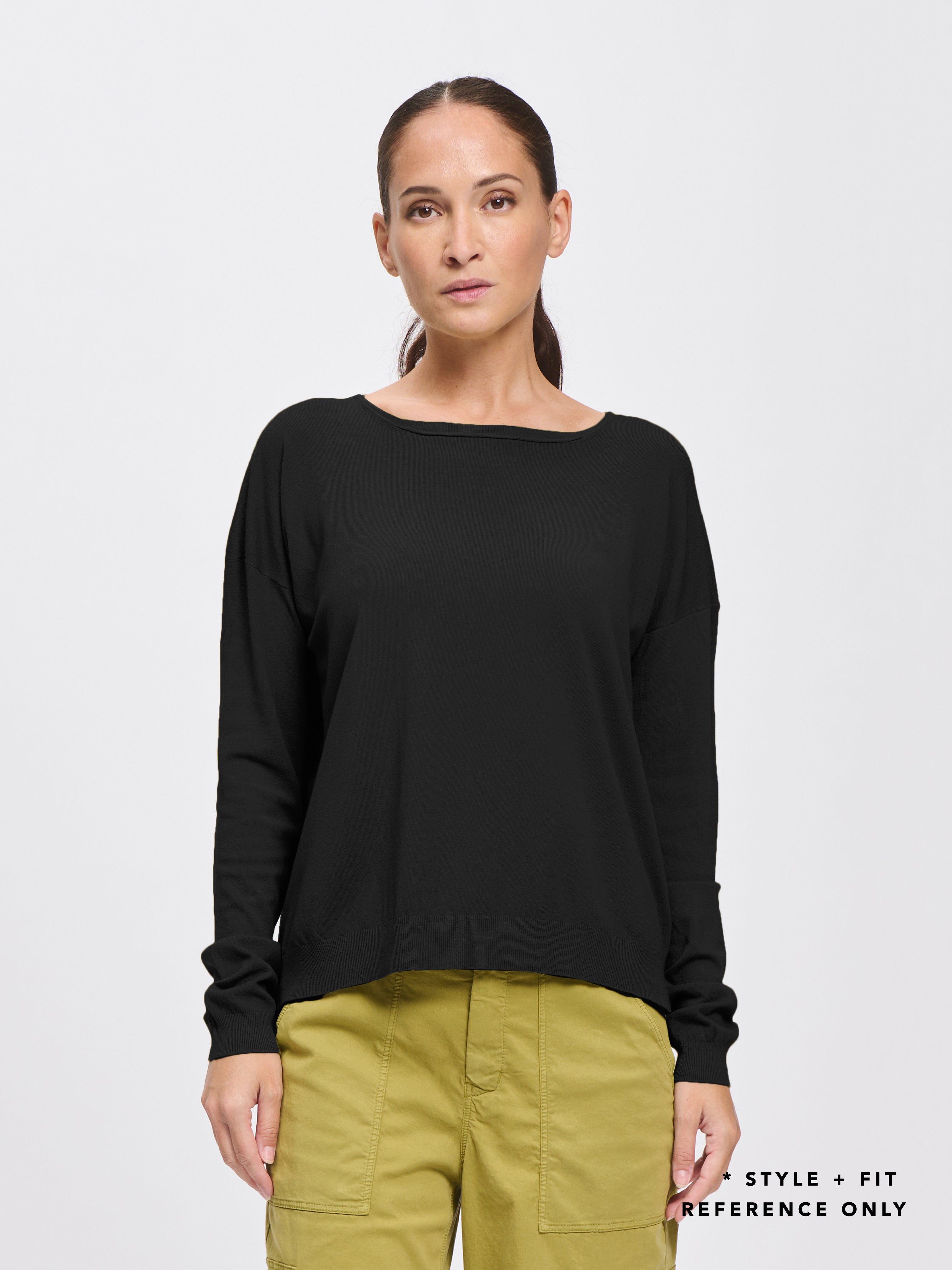 LONG SLEEVE CREW KNIT CHALK