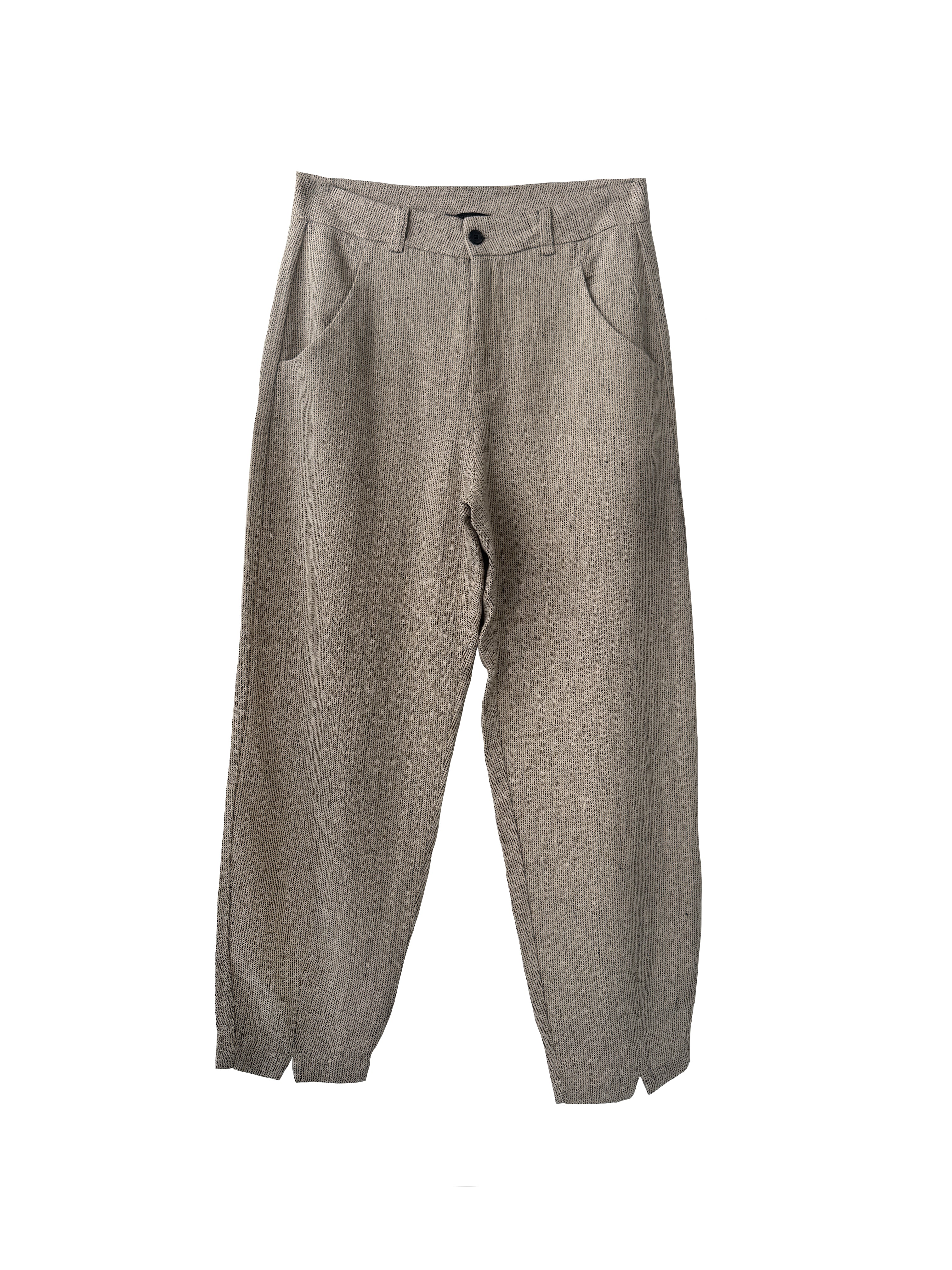 TEXTURAL SIGNATURE PANT CHALK